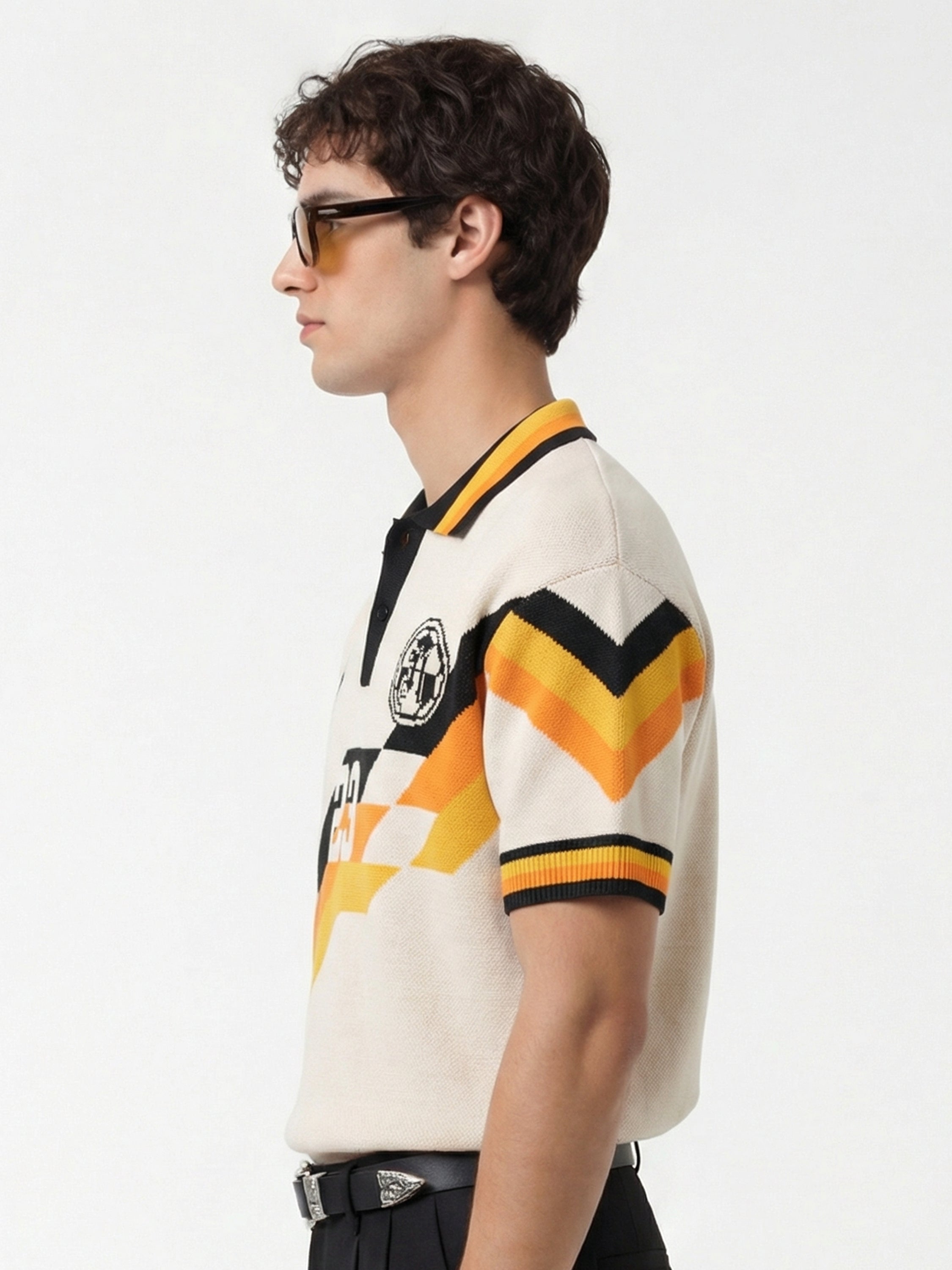 Highlander Men Multi Printed Polo Collar T-Shirt - Multi - Image 4