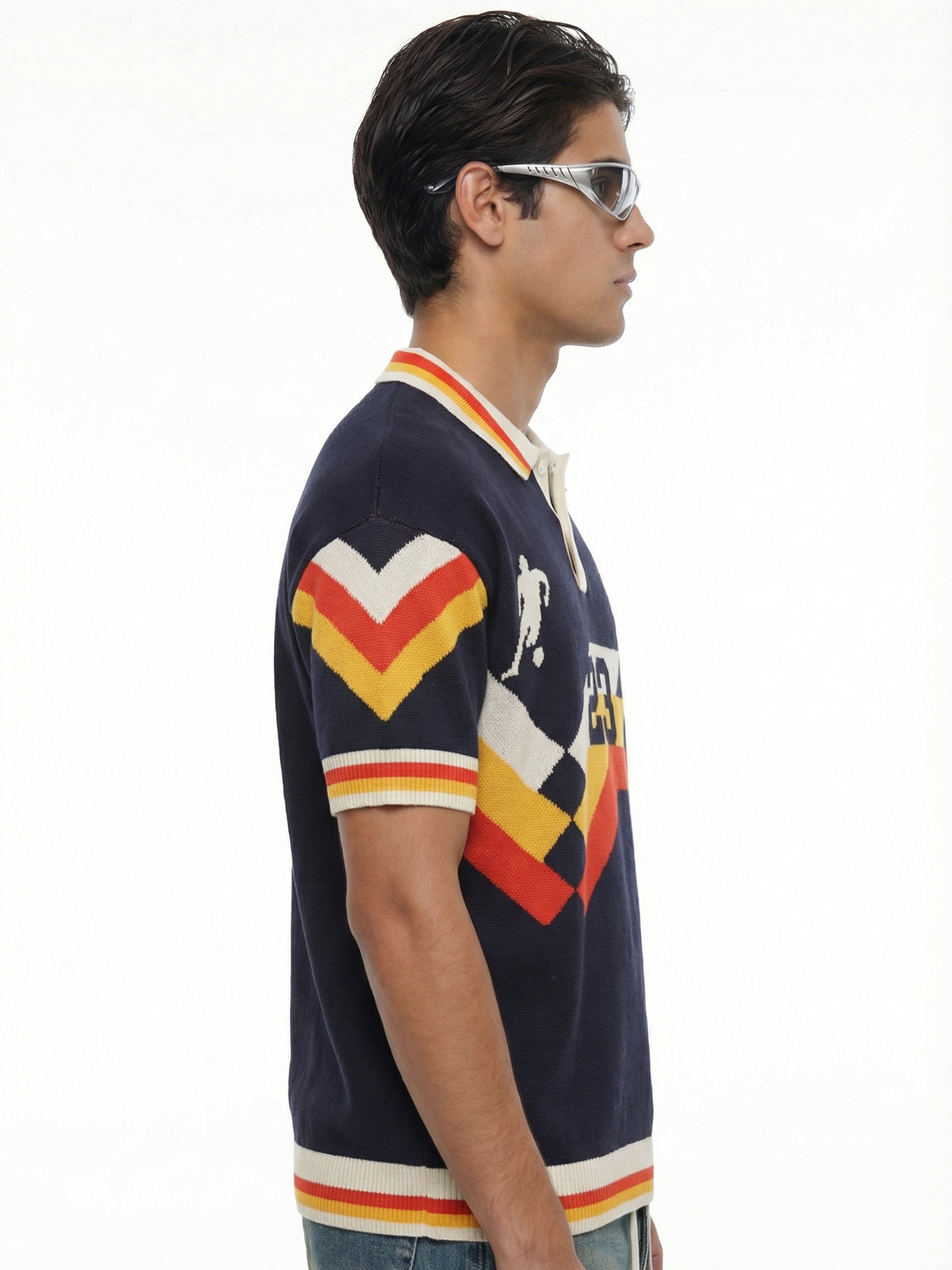 Highlander Men Multi Printed Polo Collar T-Shirt - Multi - Image 4