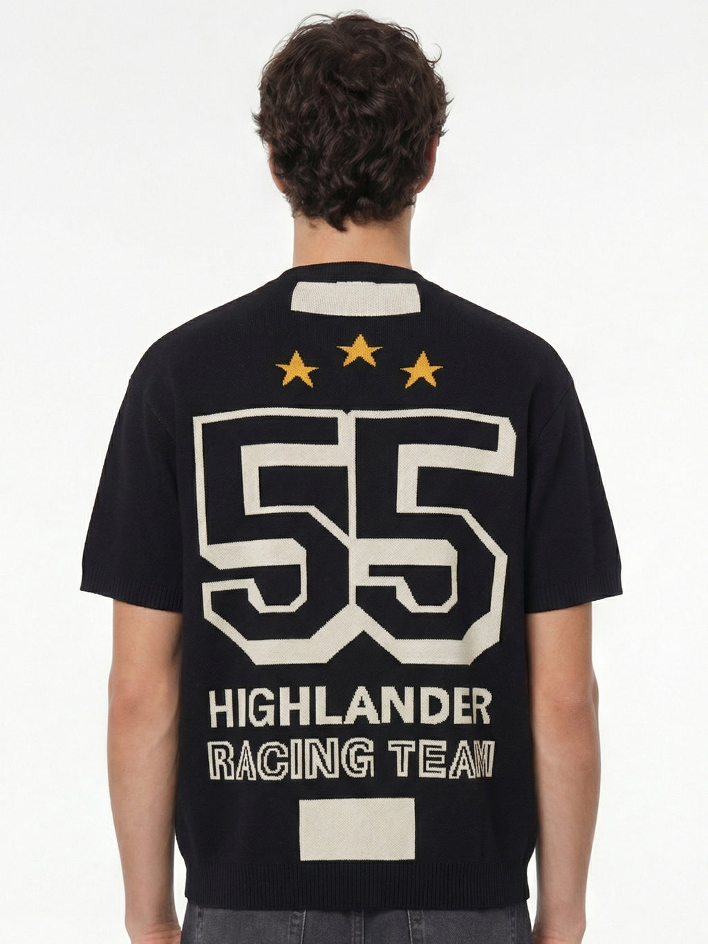Highlander Men Black Printed Polo Collar T-Shirt - Black - Image 3
