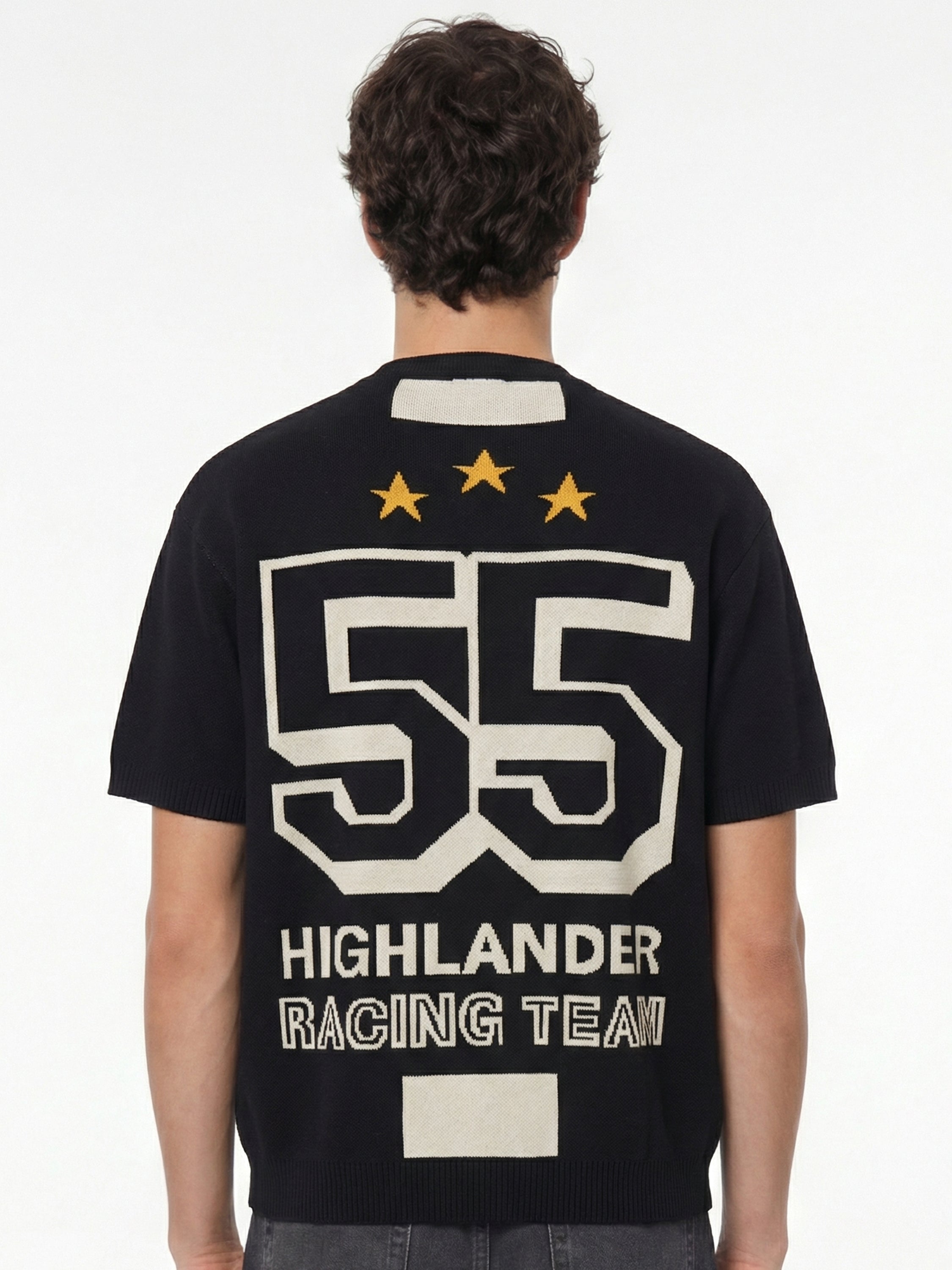 Highlander Men Black Printed Polo Collar T-Shirt - Black - Image 3
