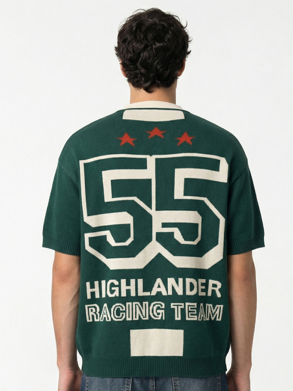 Highlander Men Green Printed Polo Collar T-Shirt - Green - Image 3