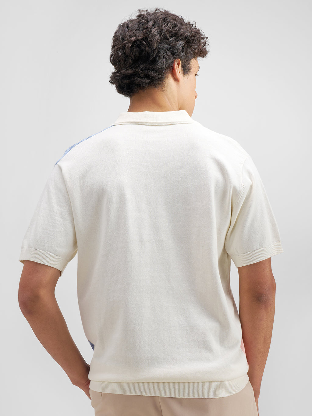 Highlander Men Multi Self Design Polo Collar T-Shirt - Multi - Image 3