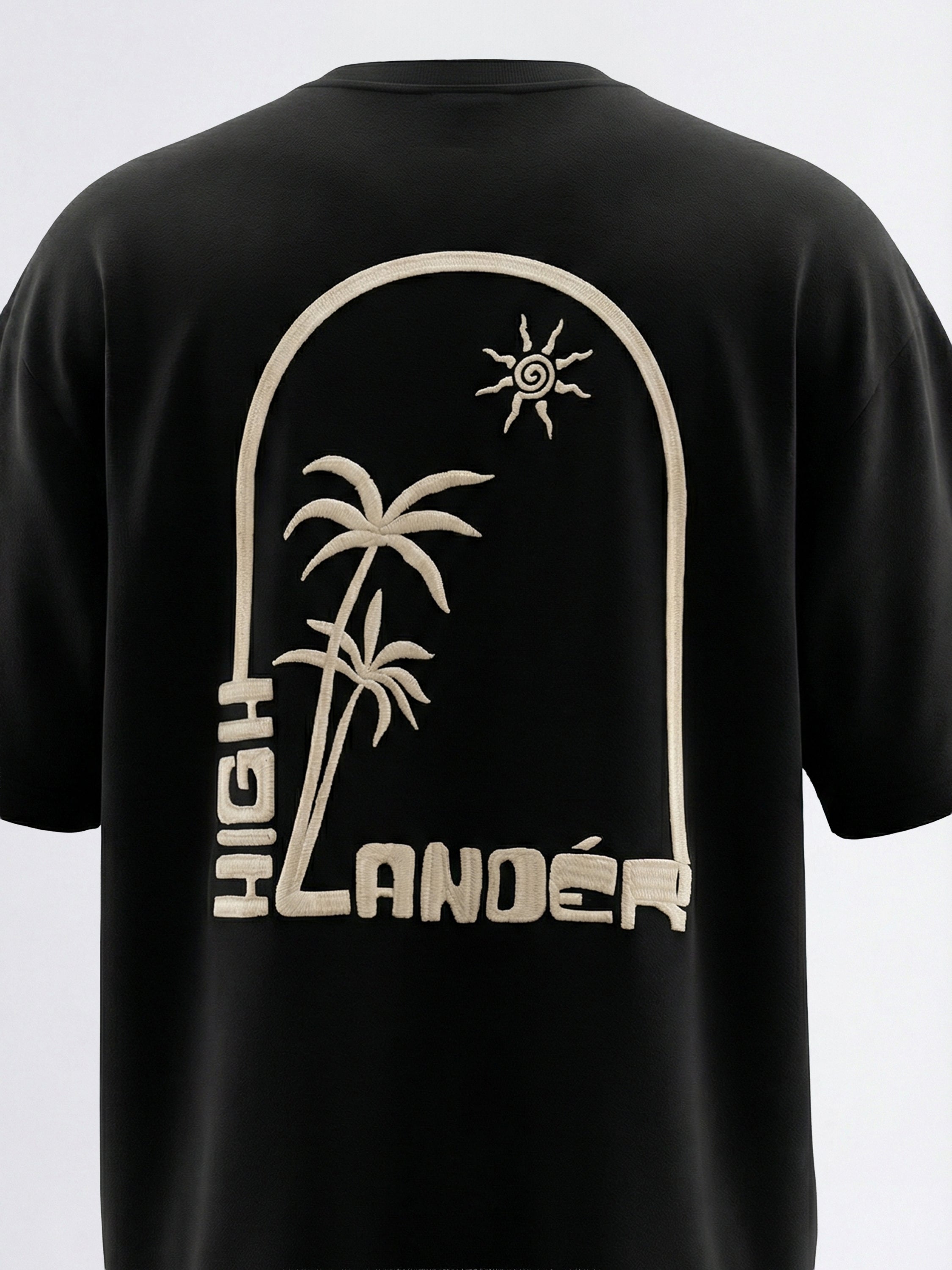 Highlander Men Black Printed Round Neck T-Shirt - Black - Image 2