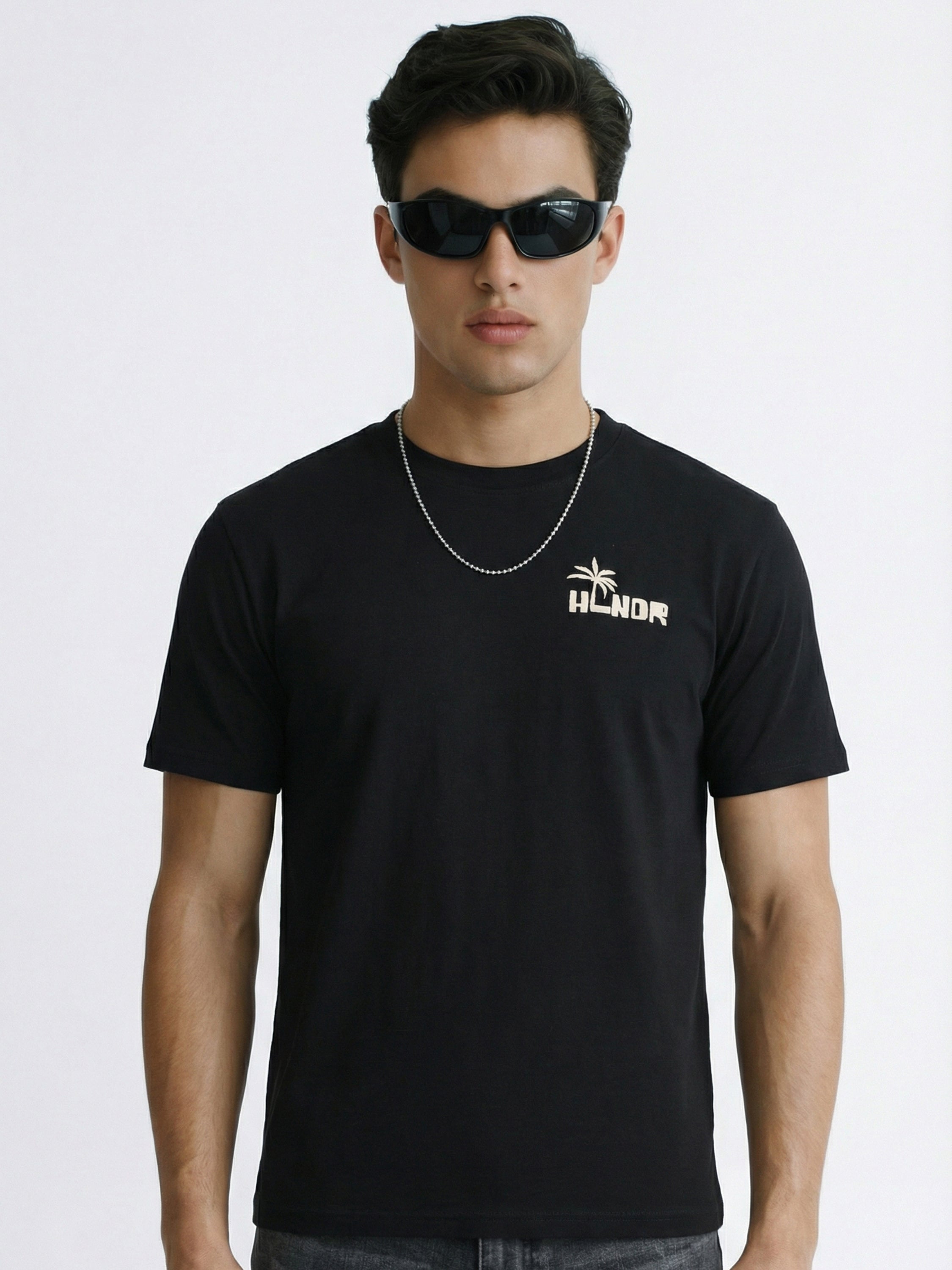 Highlander Men Black Printed Round Neck T-Shirt - Black - Image 5