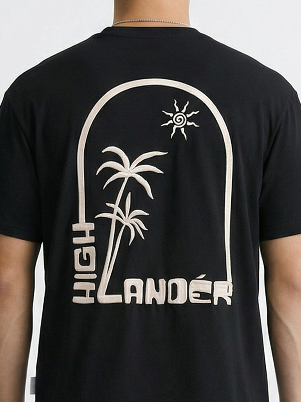 Highlander Men Black Printed Round Neck T-Shirt - Black - Image 7