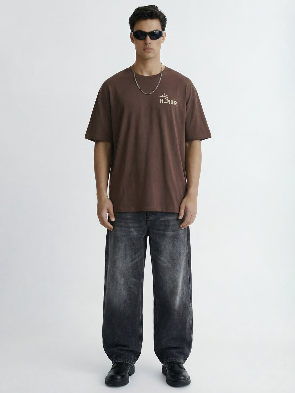 Highlander Men Brown Printed Round Neck T-Shirt - Brown - Image 4