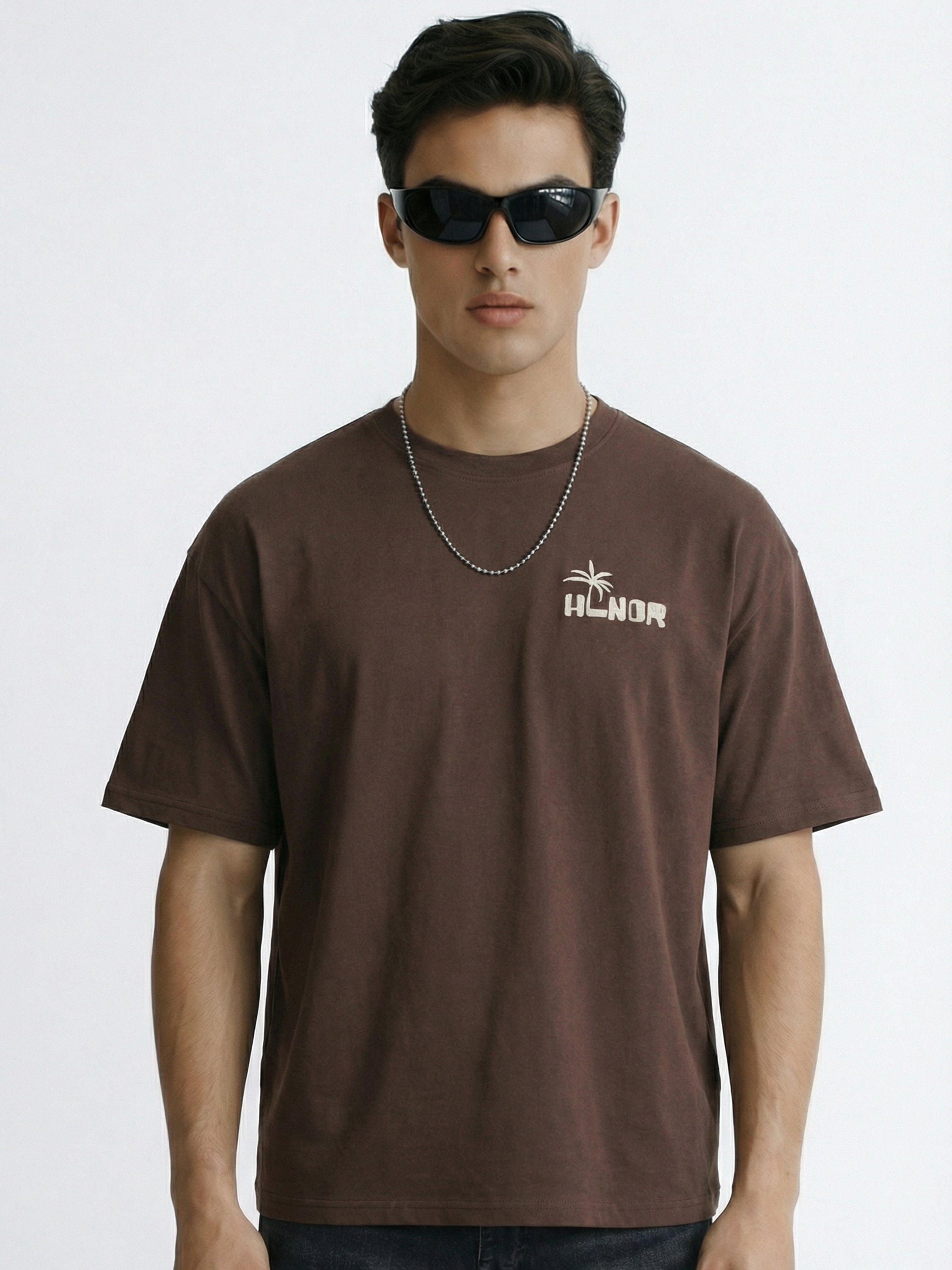Highlander Men Brown Printed Round Neck T-Shirt - Brown - Image 5