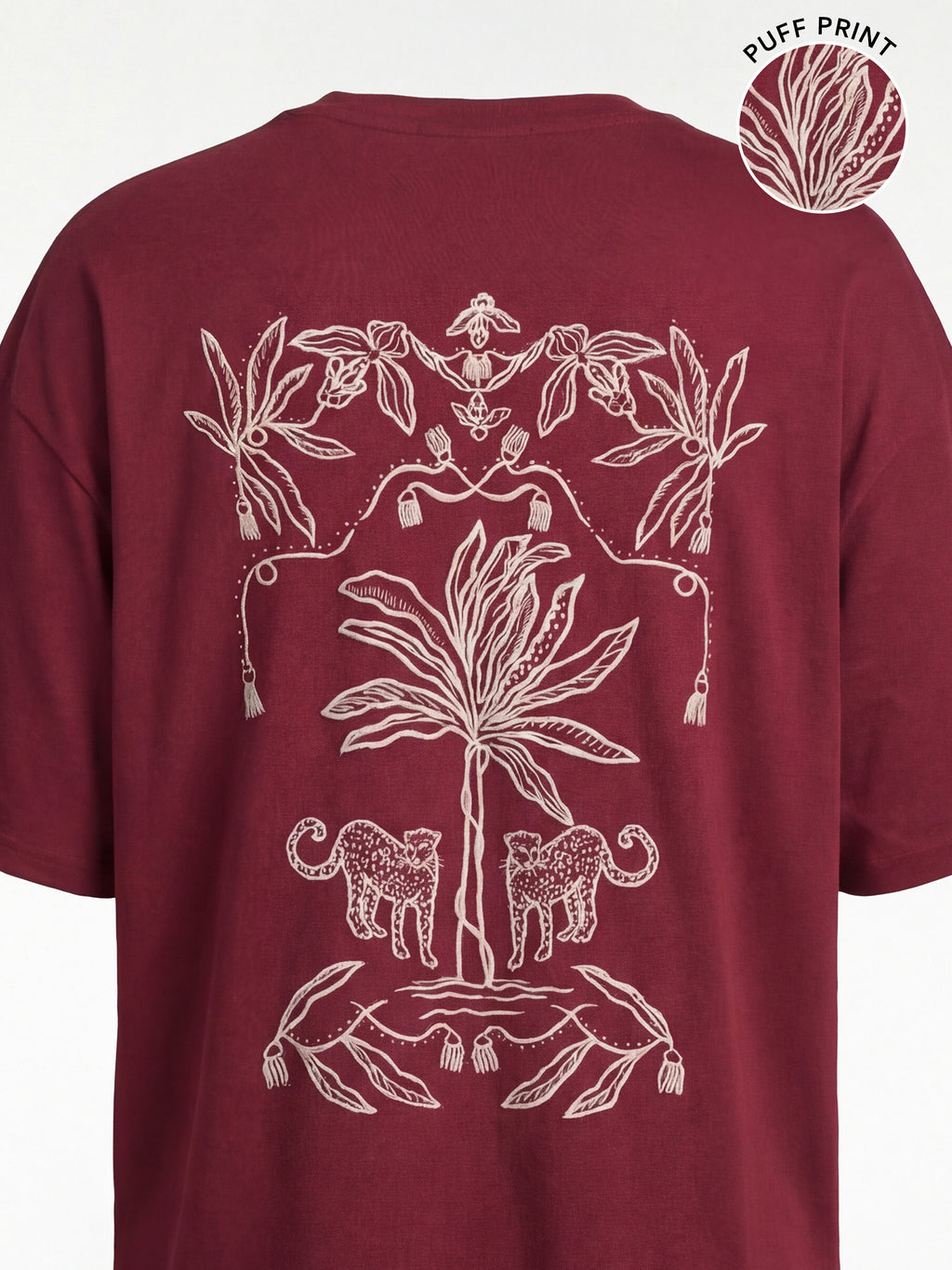 Highlander Men Maroon Printed Round Neck T-Shirt - Maroon - Image 1
