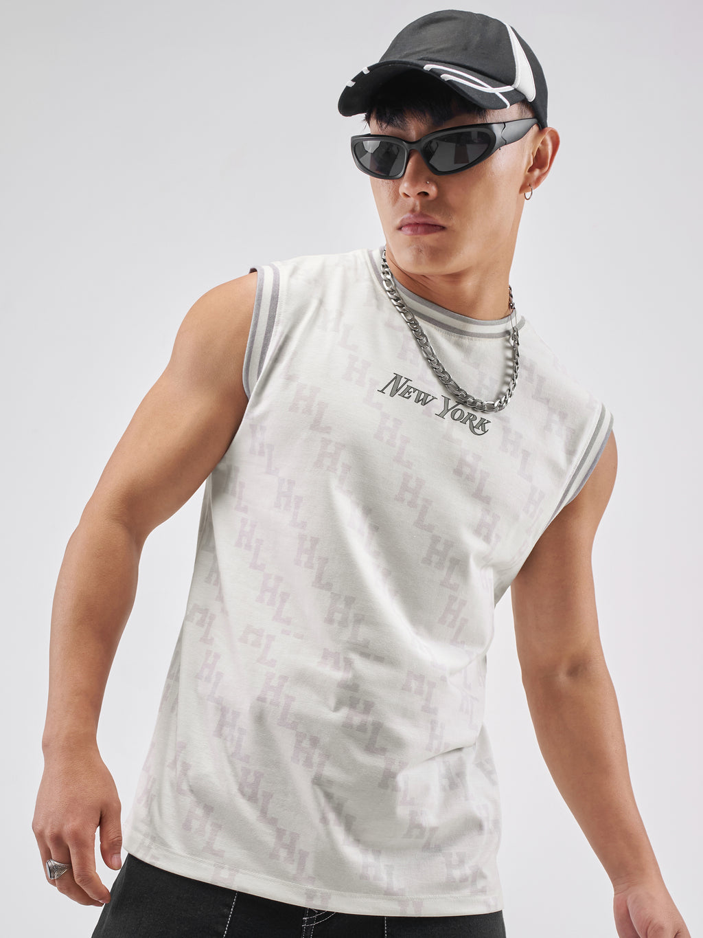 Highlander Men Off White Printed Round Neck T-Shirt - Off White - Image 1