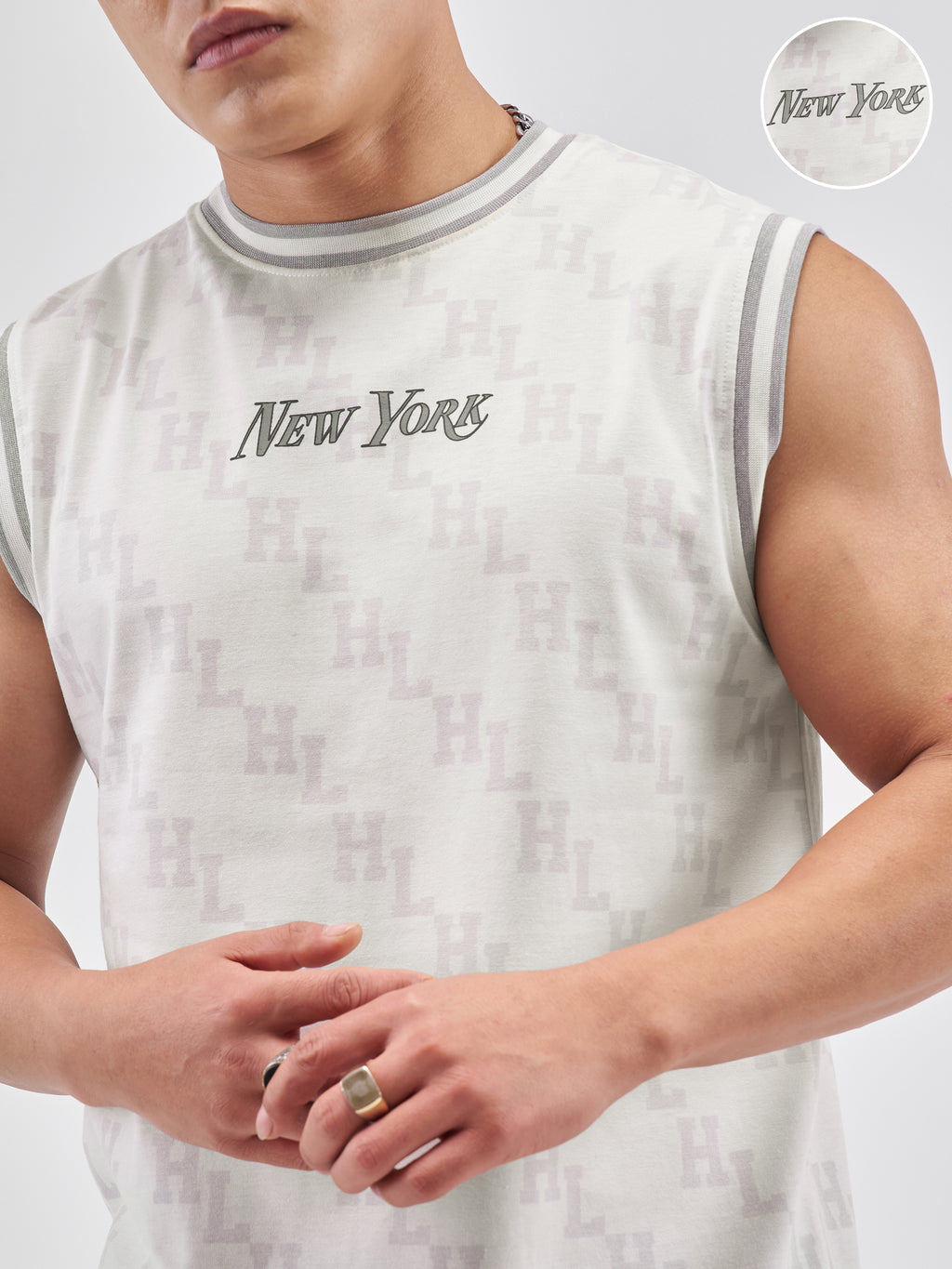 Highlander Men Off White Printed Round Neck T-Shirt - Off White - Image 5