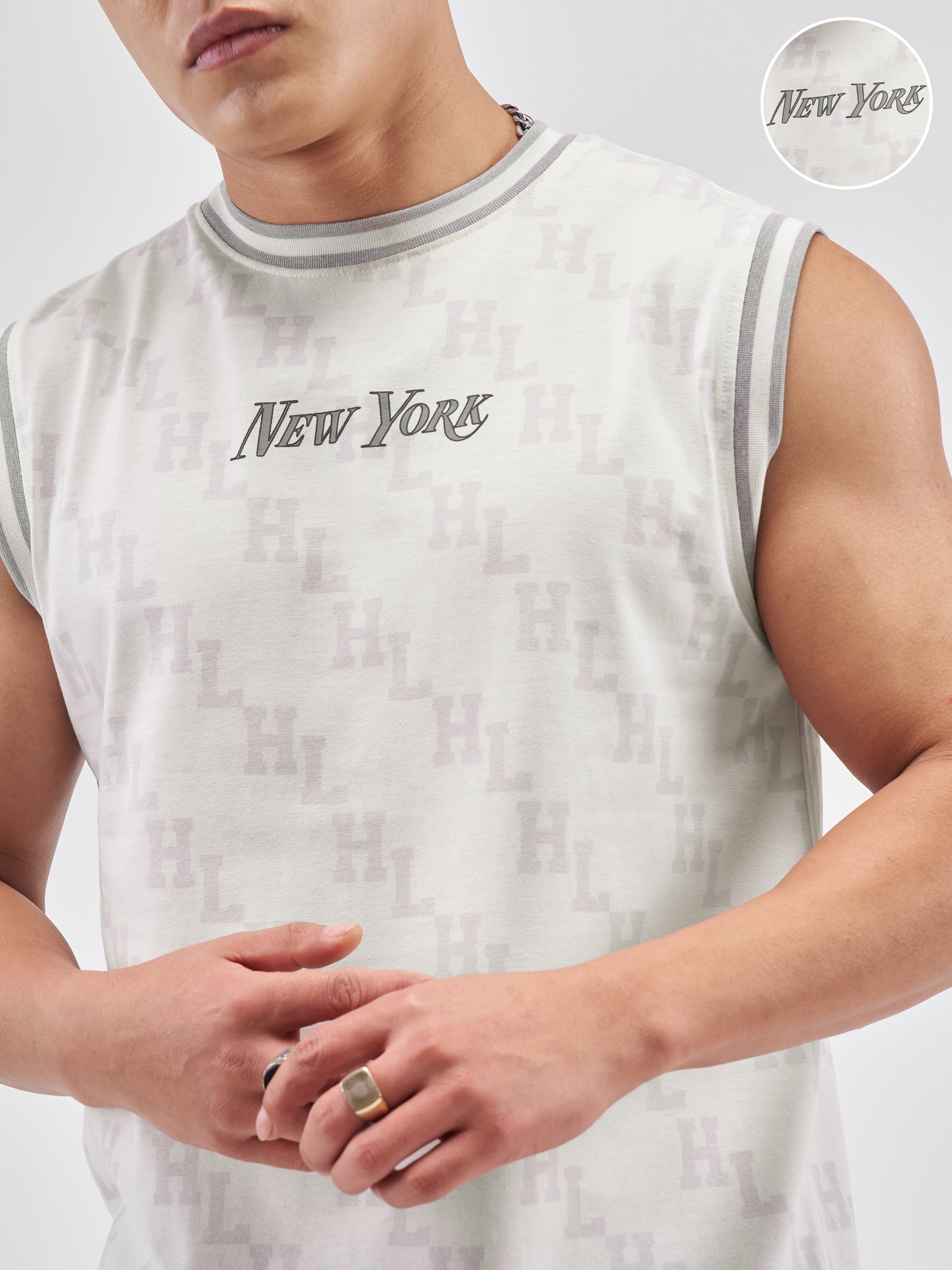 Highlander Men Off White Printed Round Neck T-Shirt - Off White - Image 5