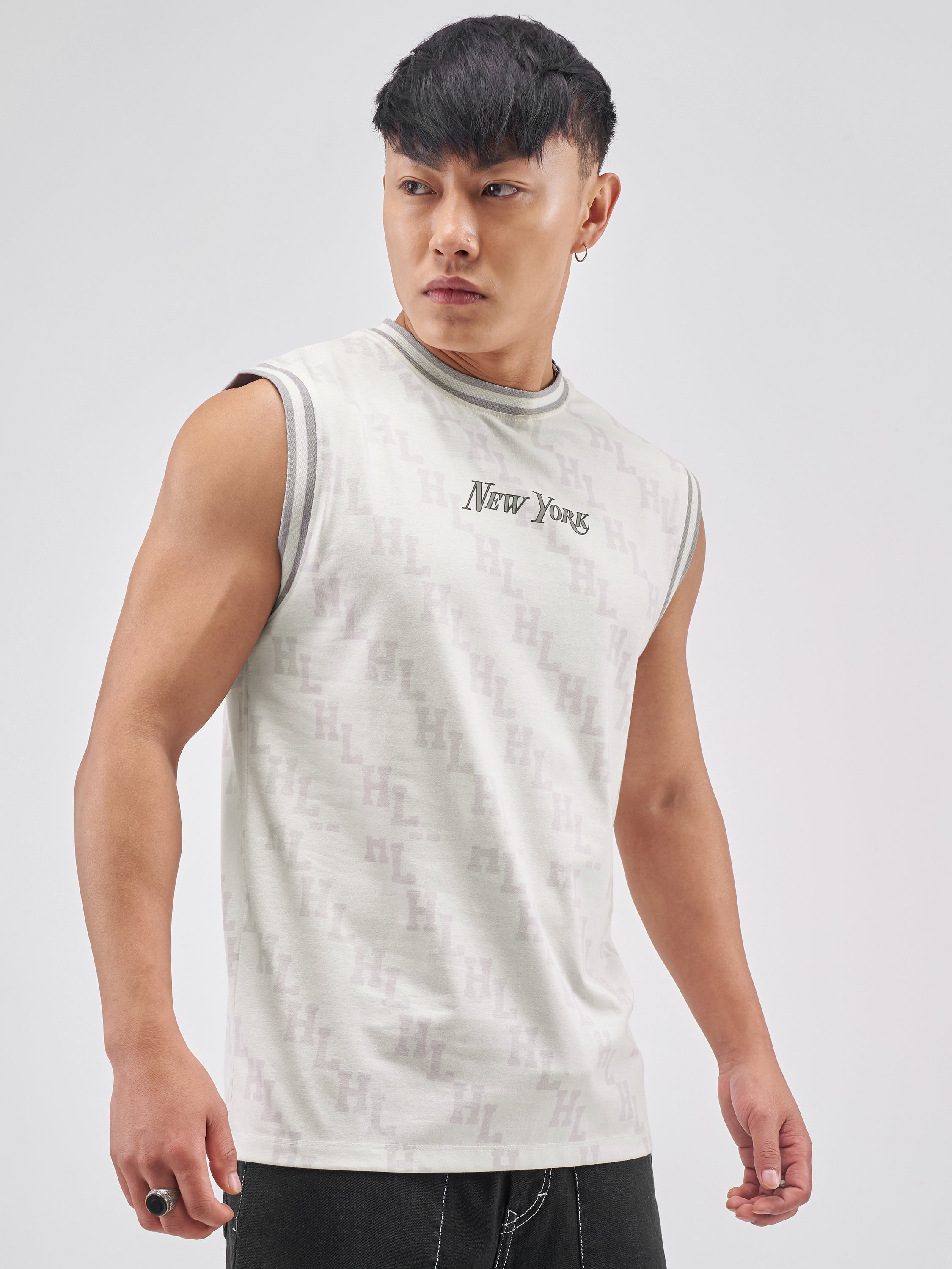 Highlander Men Off White Printed Round Neck T-Shirt - Off White - Image 6