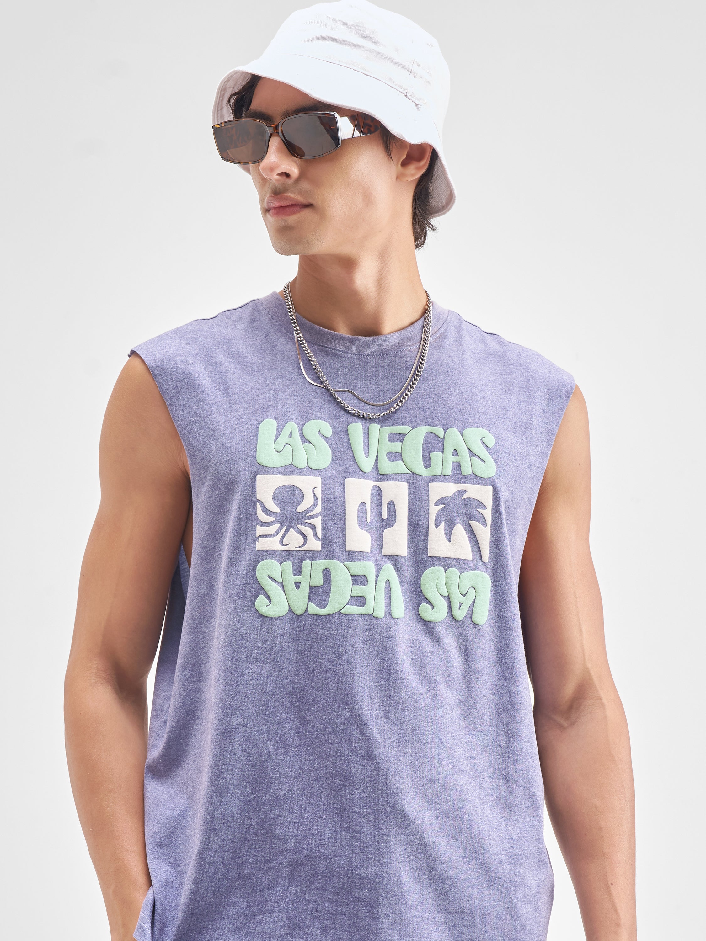 Highlander Men Blue Printed Round Neck T-Shirt - Blue - Image 1