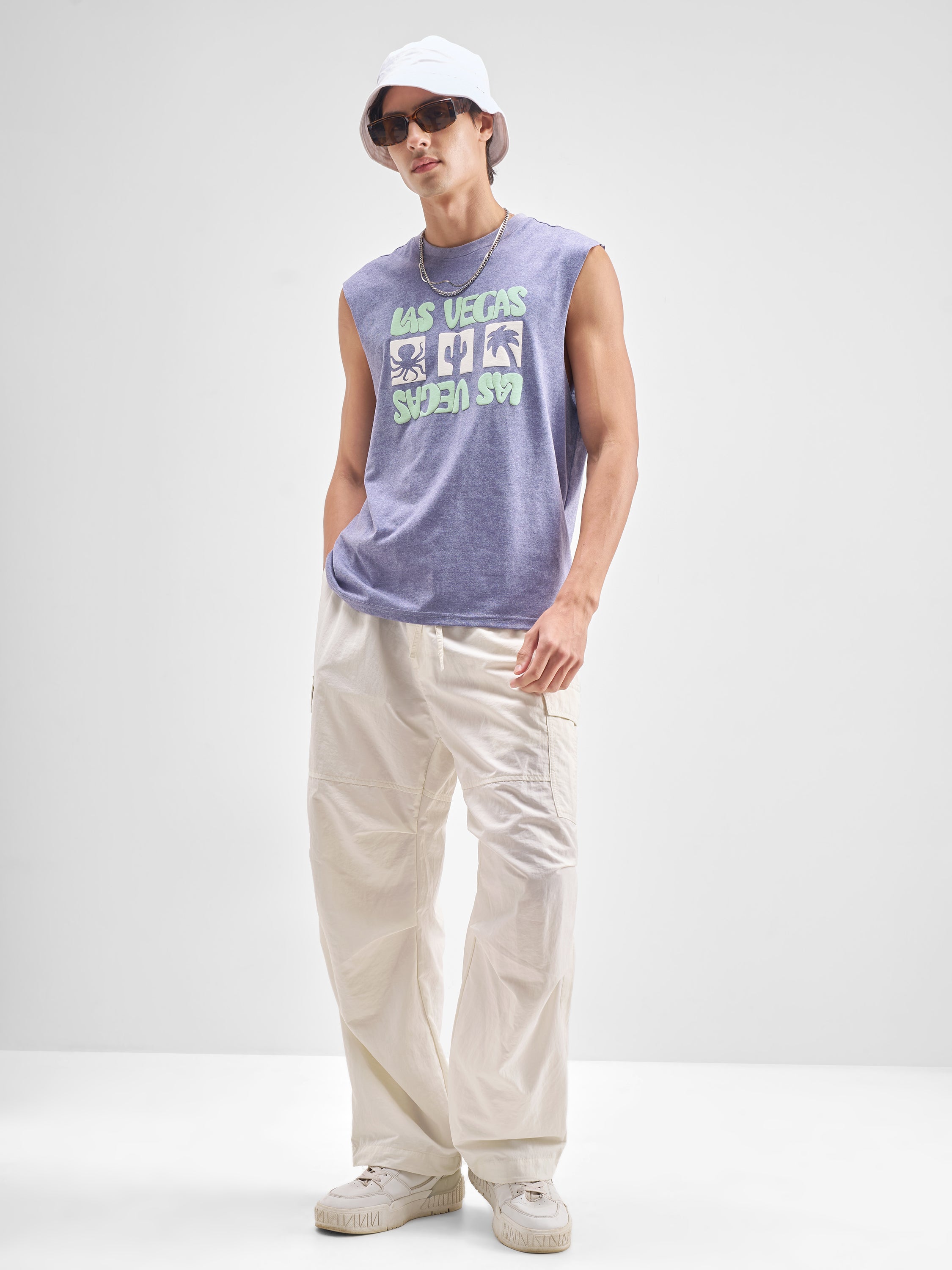 Highlander Men Blue Printed Round Neck T-Shirt - Blue - Image 2
