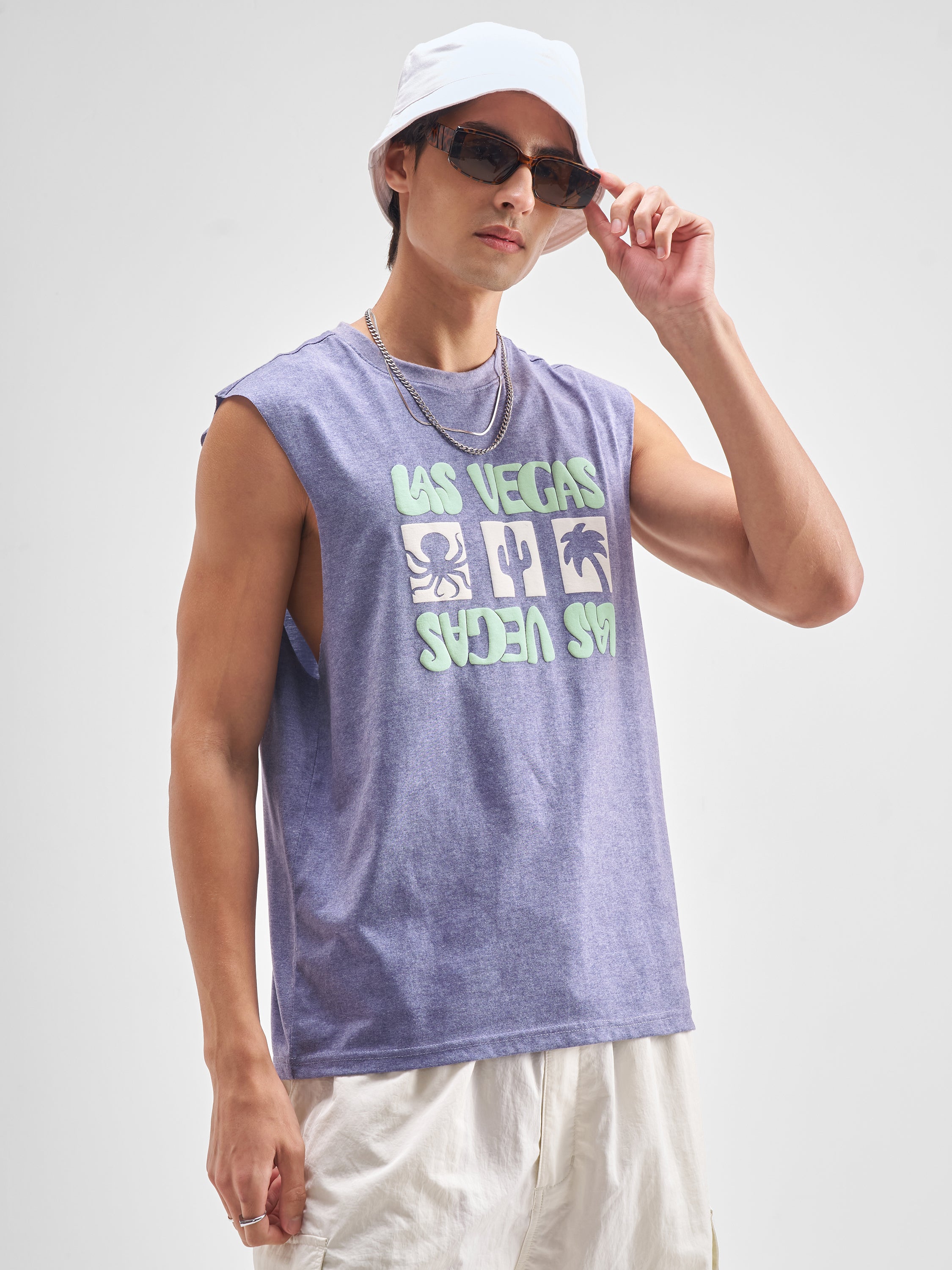 Highlander Men Blue Printed Round Neck T-Shirt - Blue - Image 6