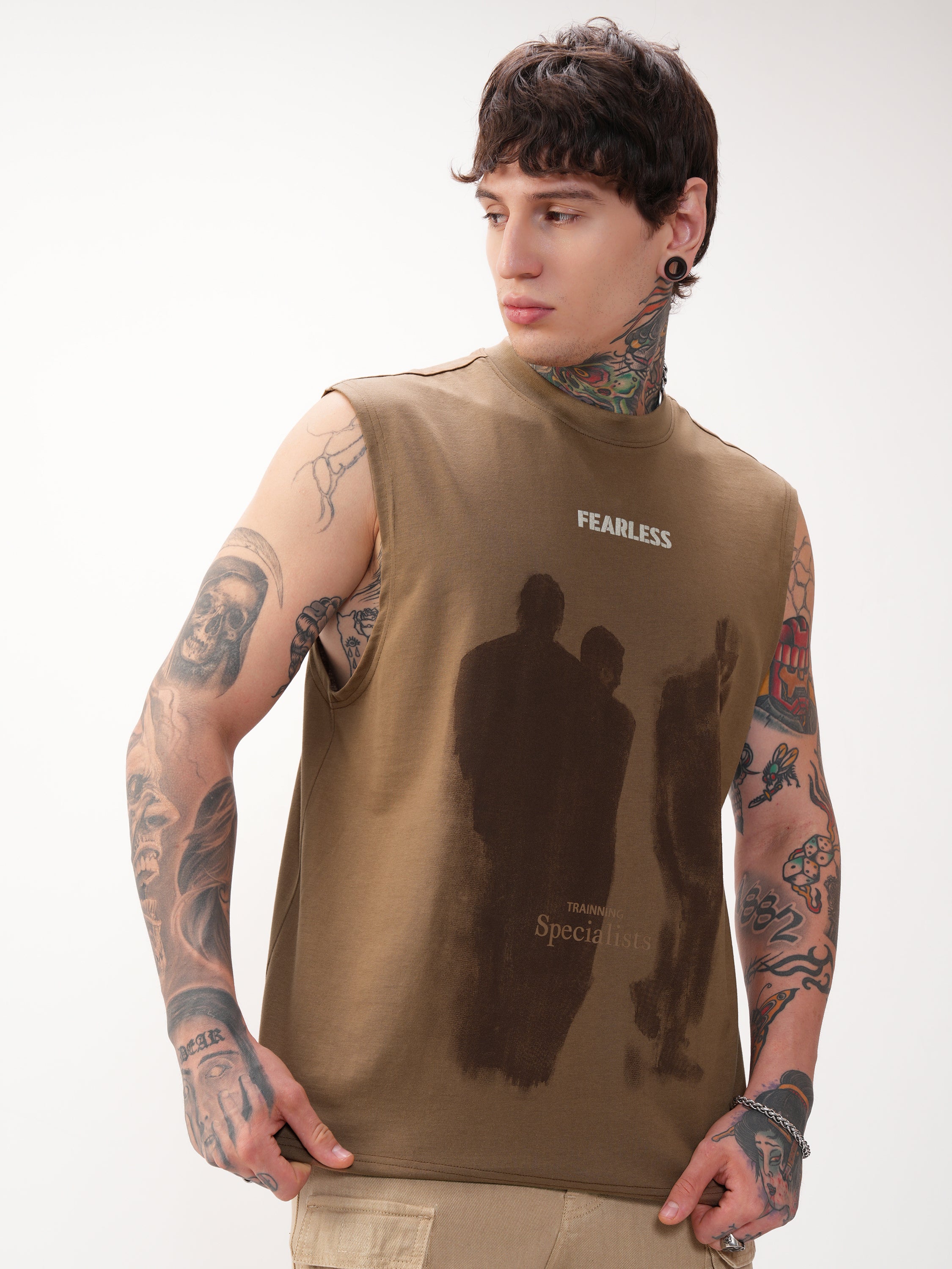 Highlander Men Brown Printed Round Neck T-Shirt - Brown - Image 6