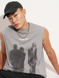 Highlander Men Grey Printed Round Neck T-Shirt - Grey - Image 1
