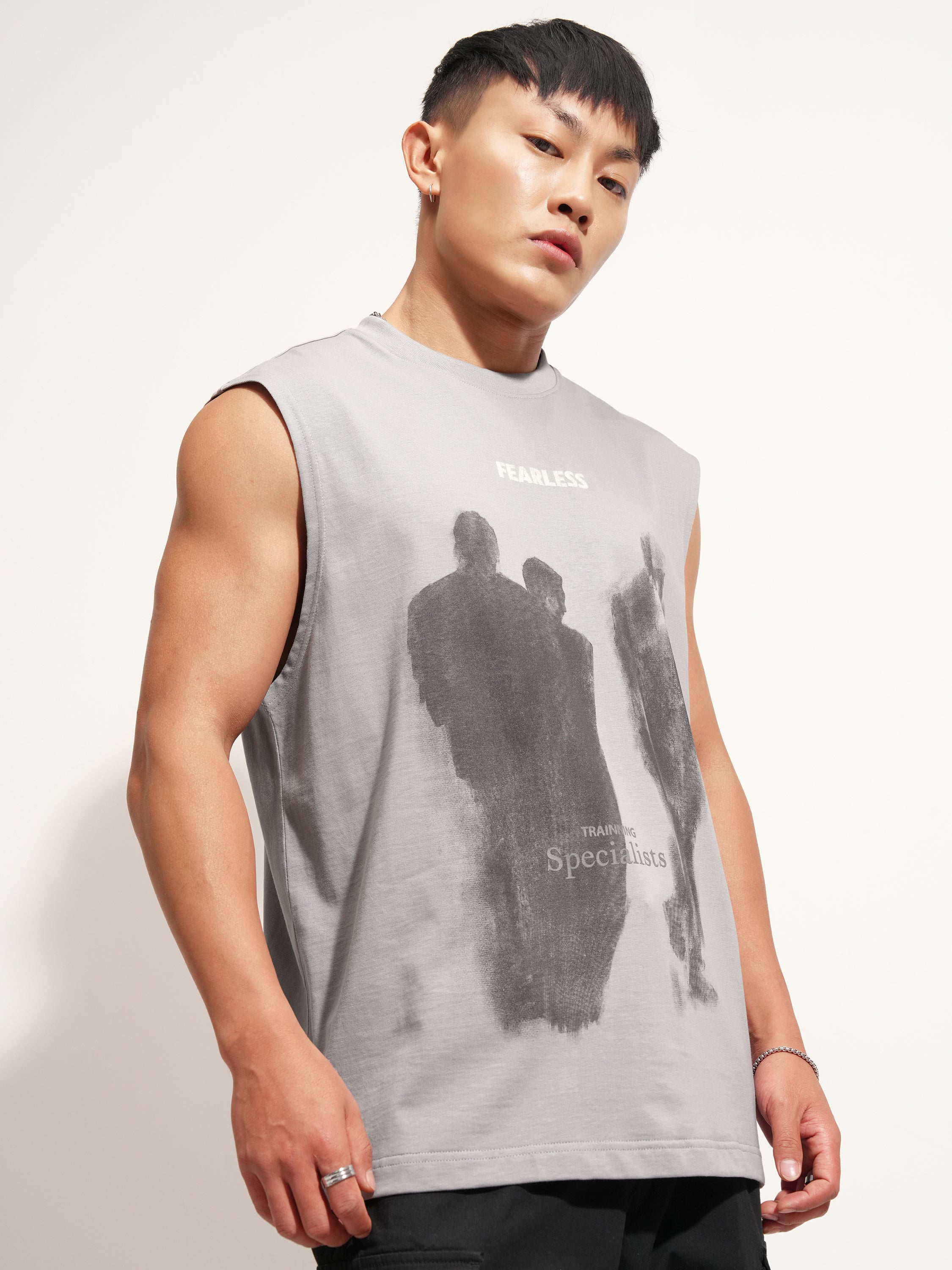 Highlander Men Grey Printed Round Neck T-Shirt - Grey - Image 6