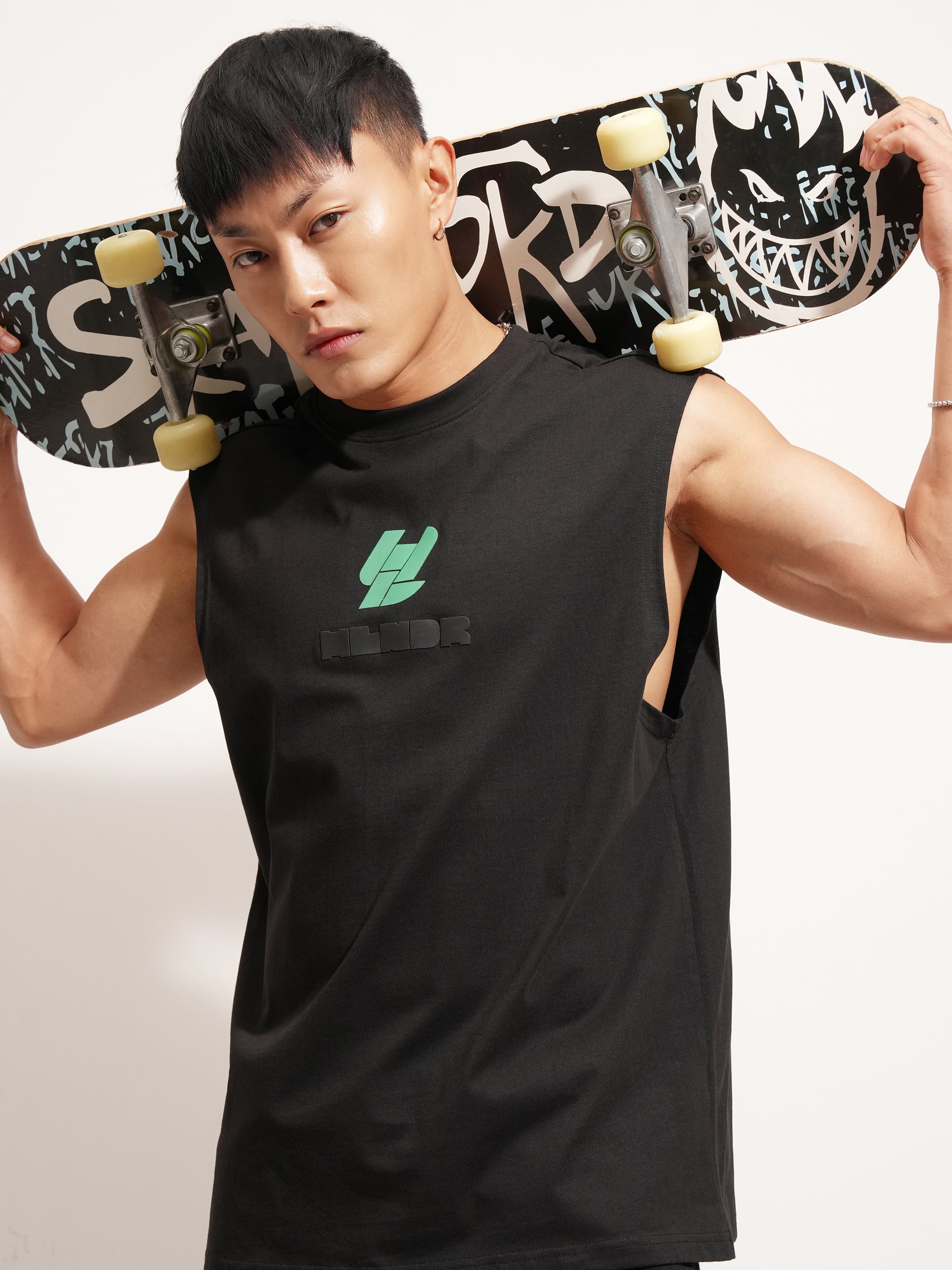 Highlander Men Black Printed Round Neck T-Shirt - Black - Image 1