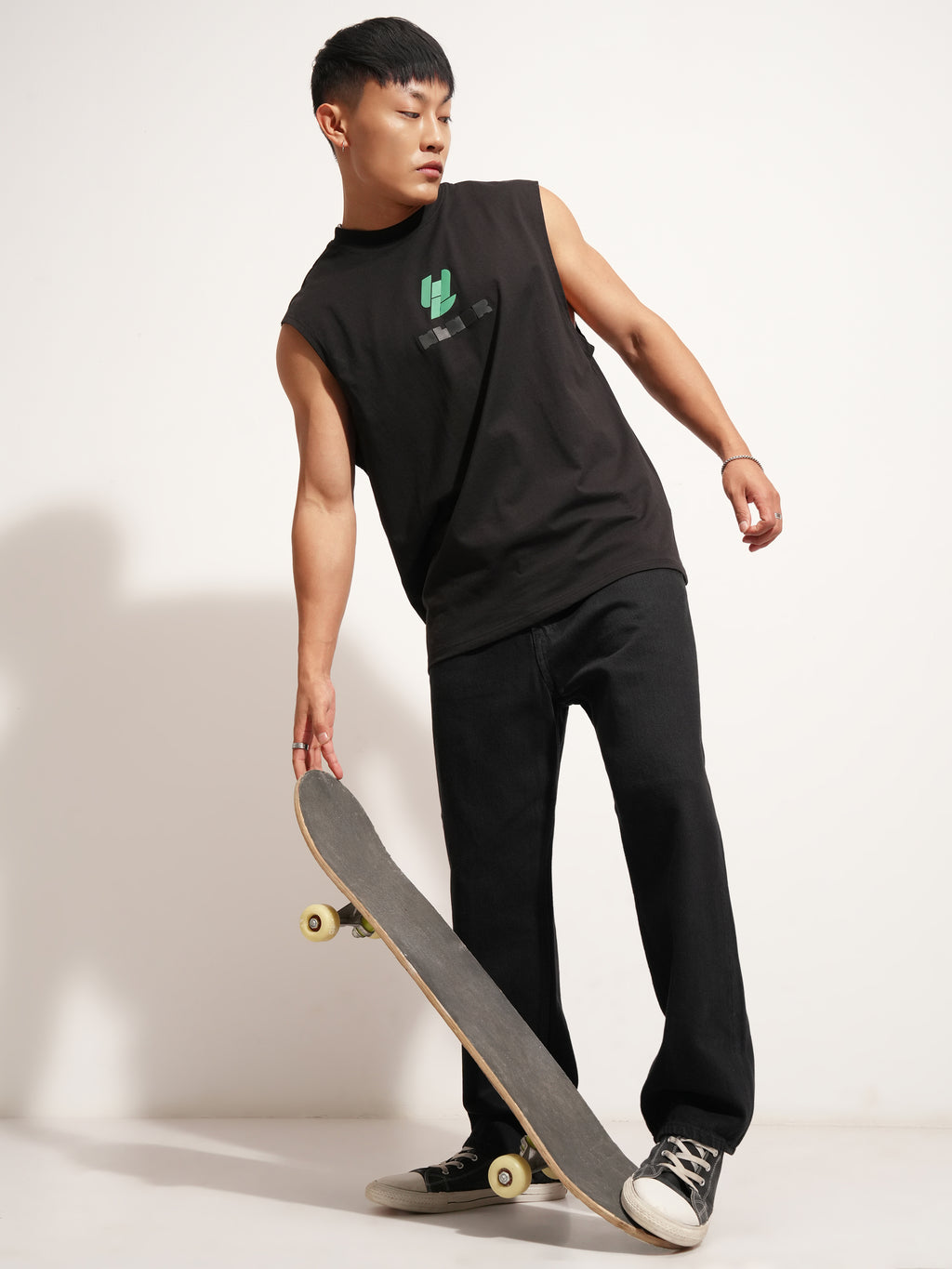 Highlander Men Black Printed Round Neck T-Shirt - Black - Image 2