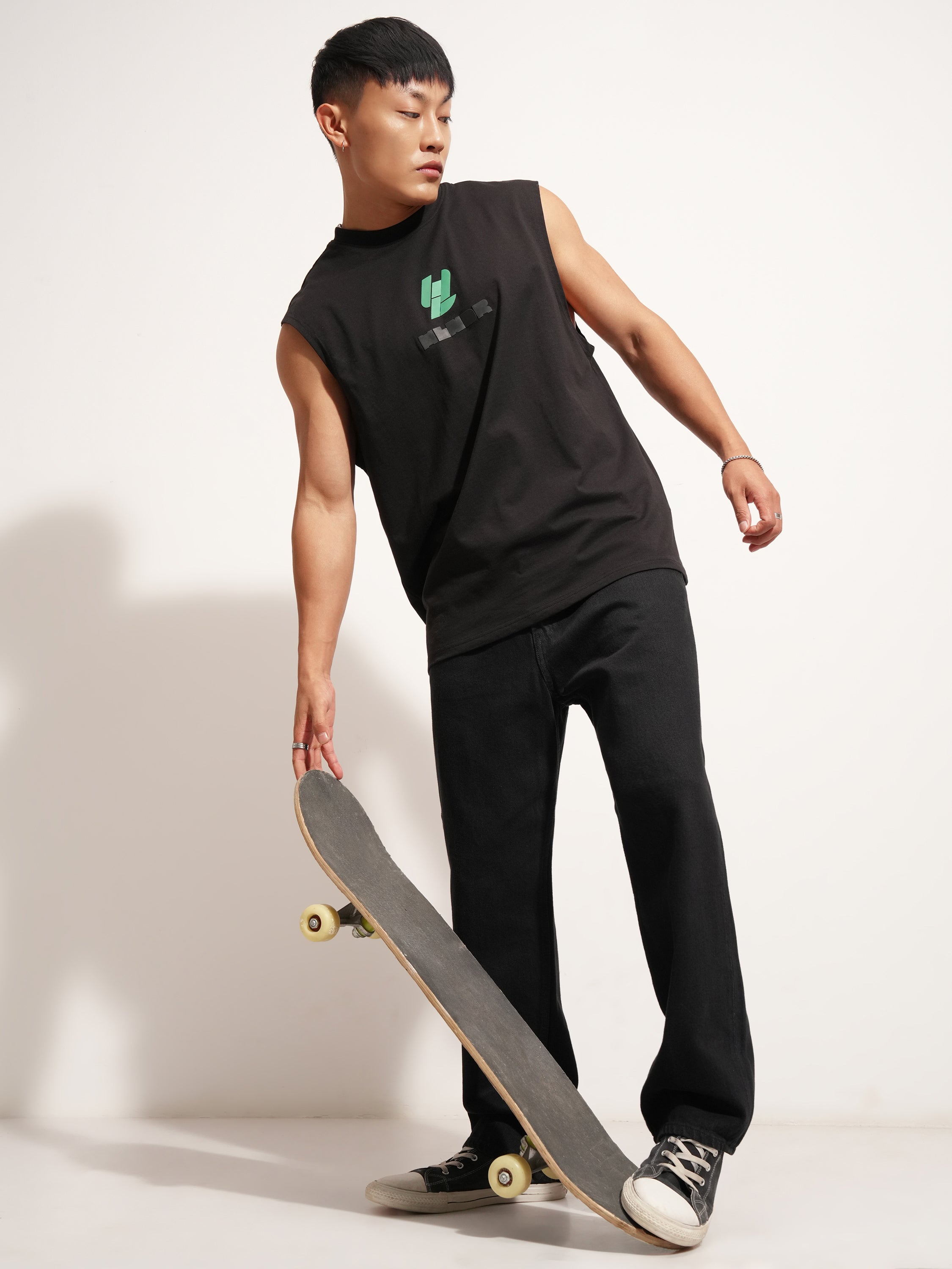 Highlander Men Black Printed Round Neck T-Shirt - Black - Image 2
