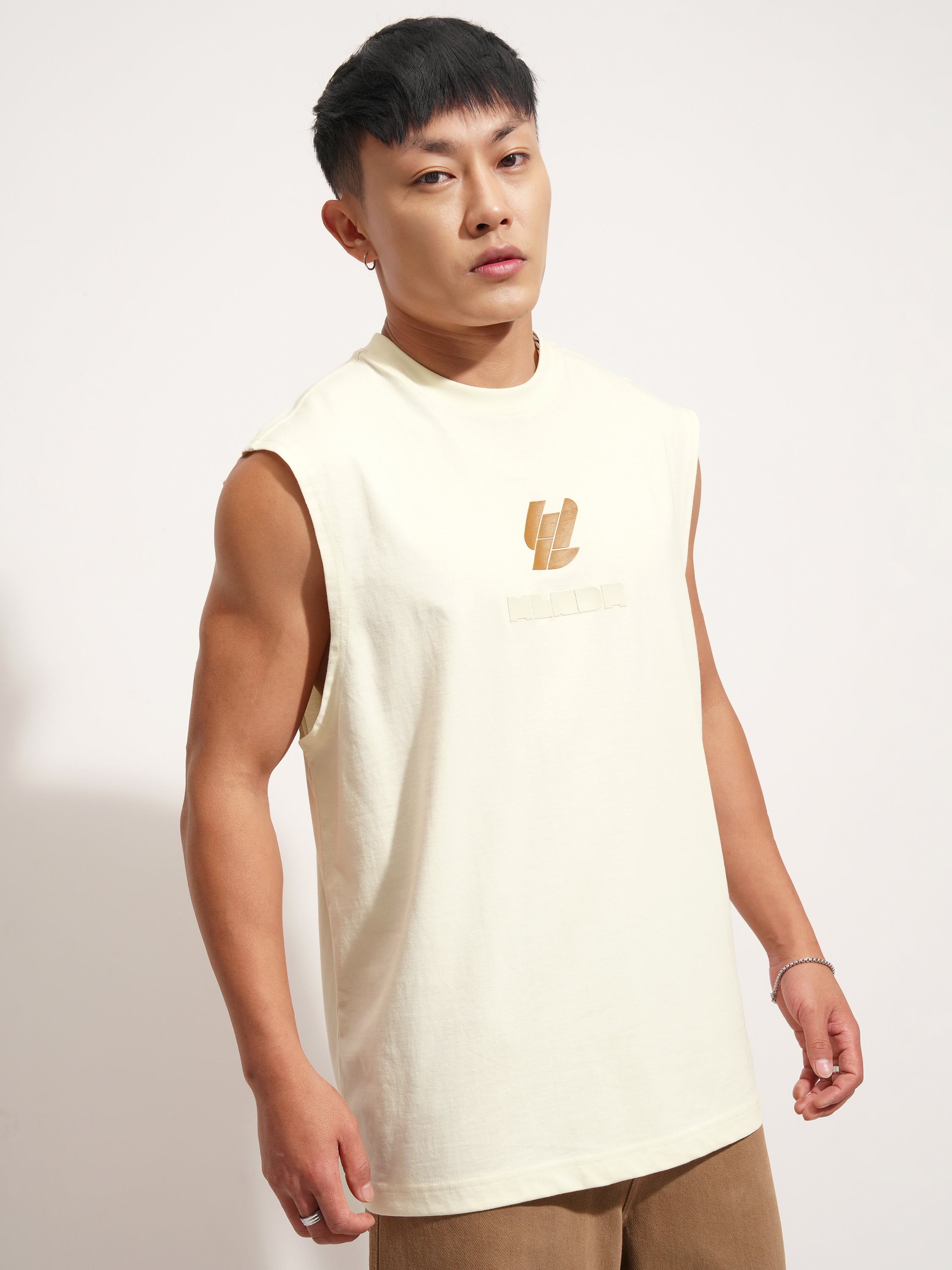 Highlander Men Cream Printed Round Neck T-Shirt - Cream - Image 6
