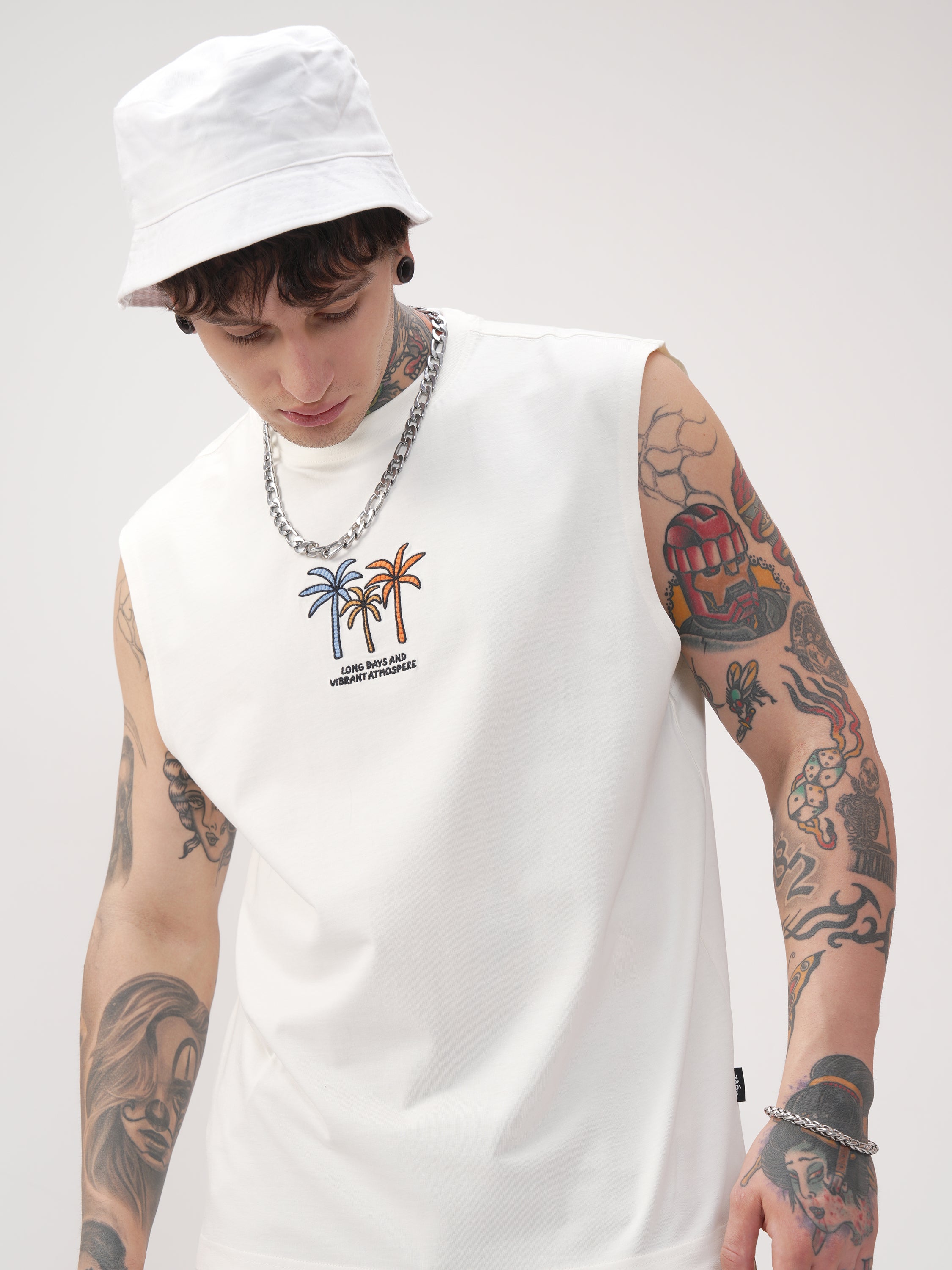 Highlander Men Off White Printed Round Neck T-Shirt - Off White - Image 1