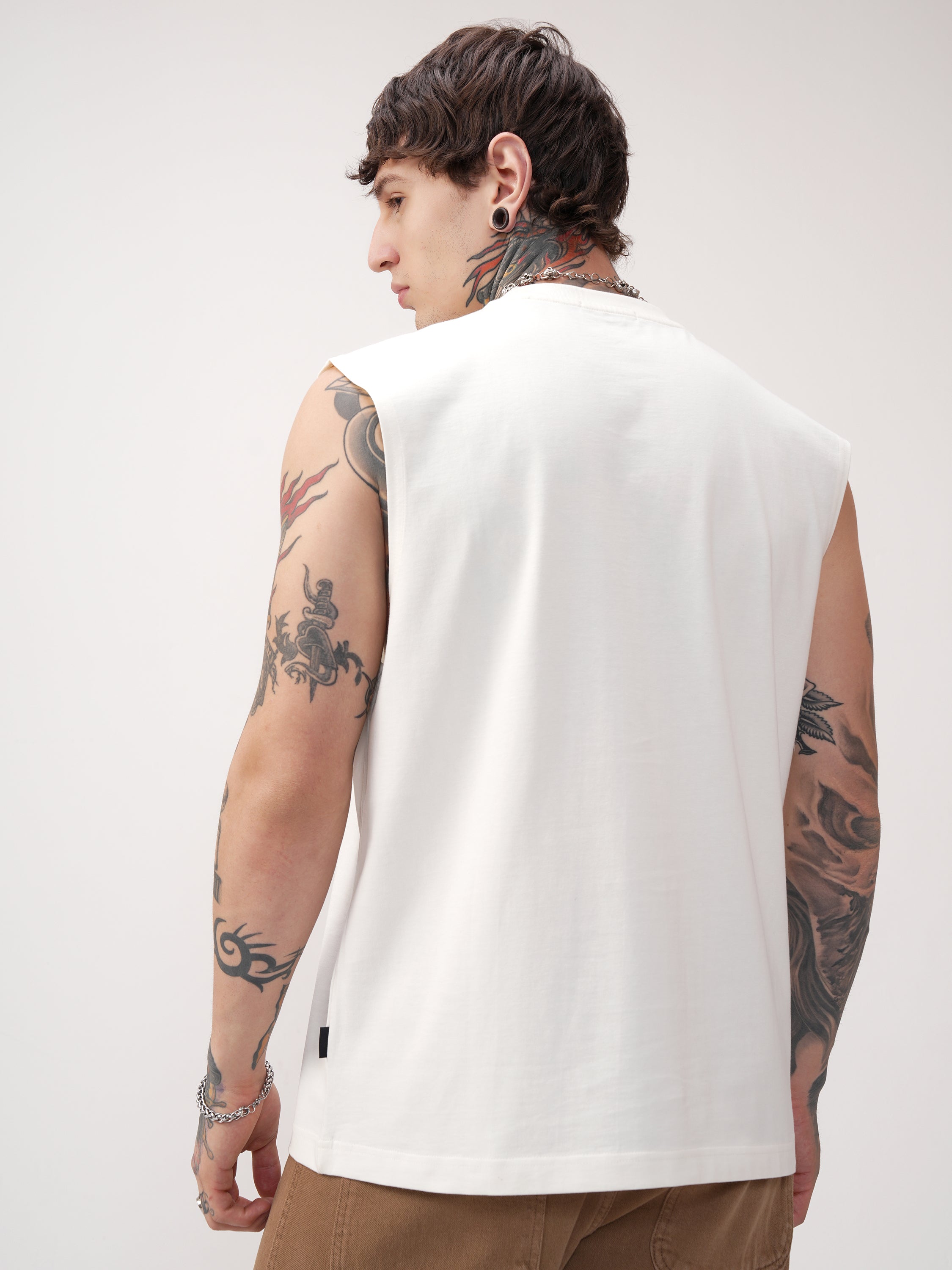 Highlander Men Off White Printed Round Neck T-Shirt - Off White - Image 3