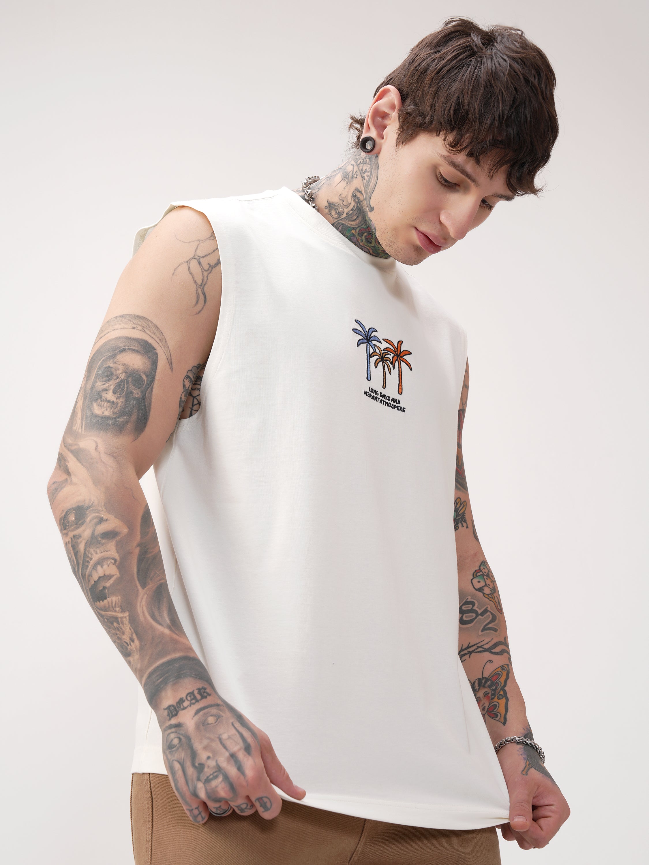Highlander Men Off White Printed Round Neck T-Shirt - Off White - Image 6