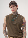 Highlander Men Khaki Printed Round Neck T-Shirt - Khaki - Image 1