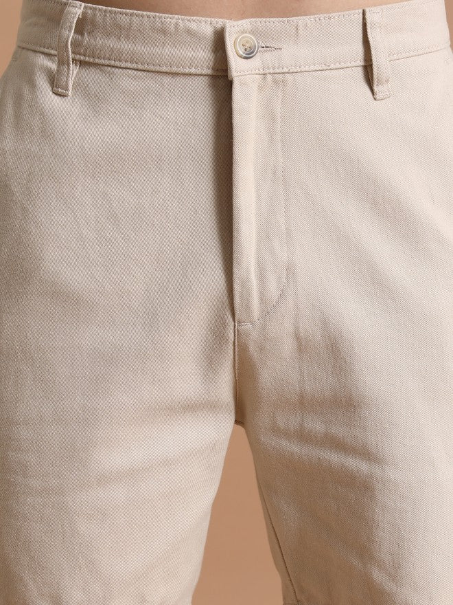 Highlander Men Beige Regular Fit Short - Beige - Image 5