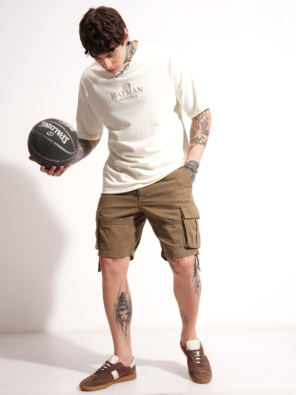 Highlander Men Brown Regular Fit Cargo Shorts - Brown - Image 2
