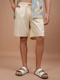 Highlander Men Off White Regular Fit Shorts - Off White - Image 1