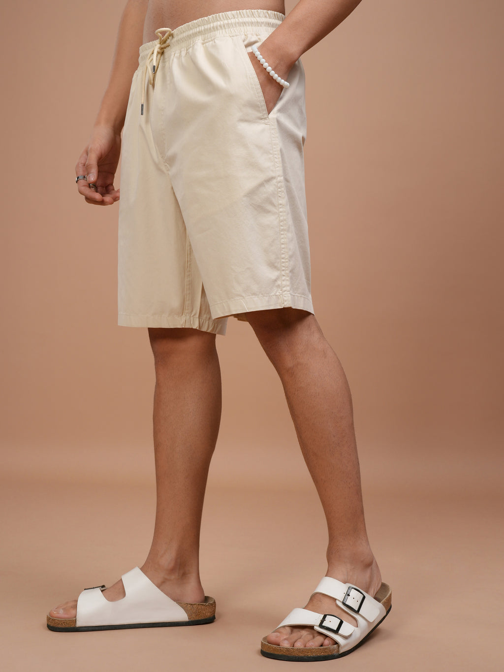 Highlander Men Off White Regular Fit Shorts - Off White - Image 4