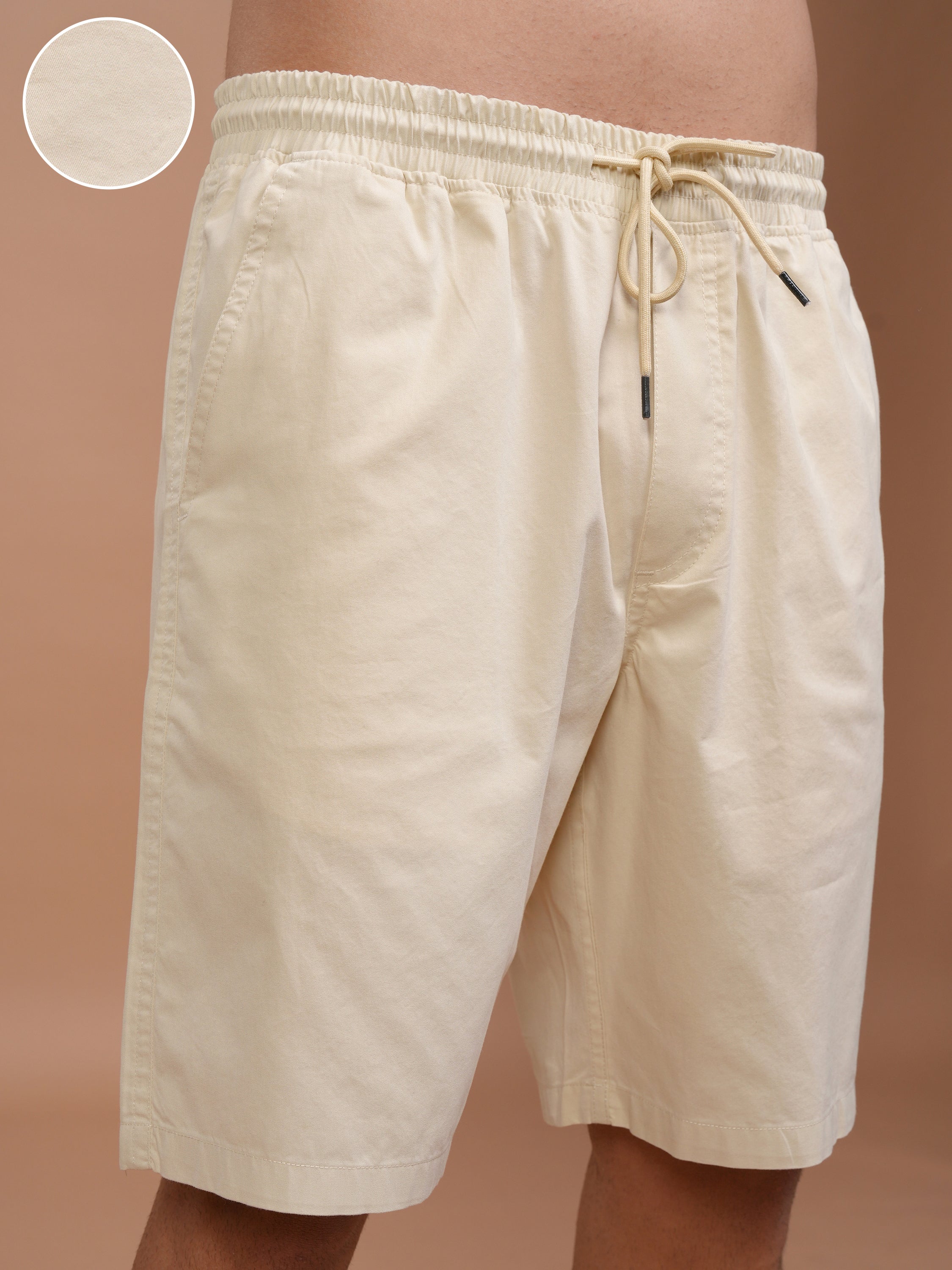 Highlander Men Off White Regular Fit Shorts - Off White - Image 5