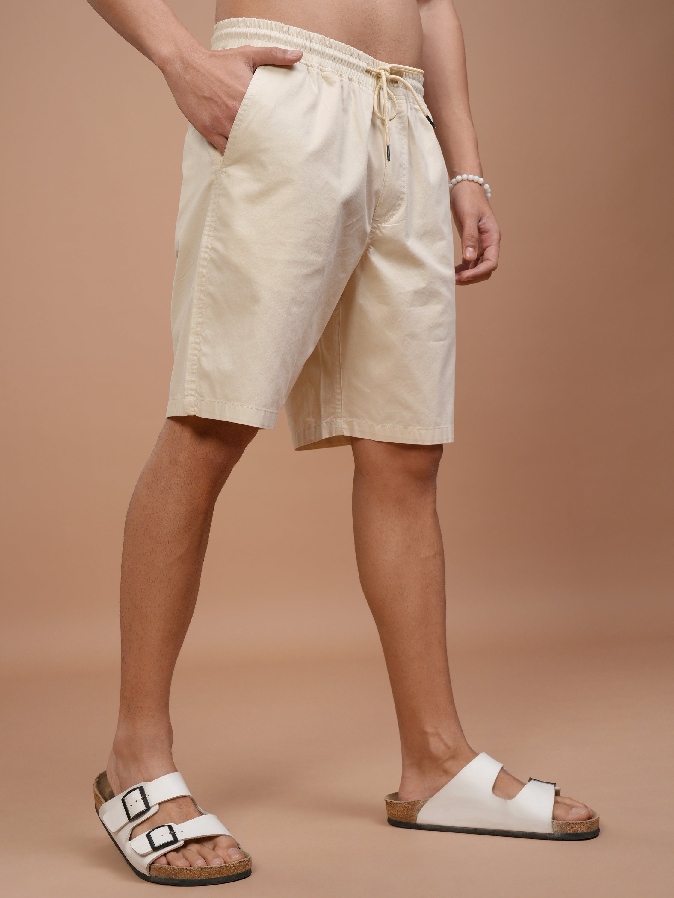Highlander Men Off White Regular Fit Shorts - Off White - Image 6