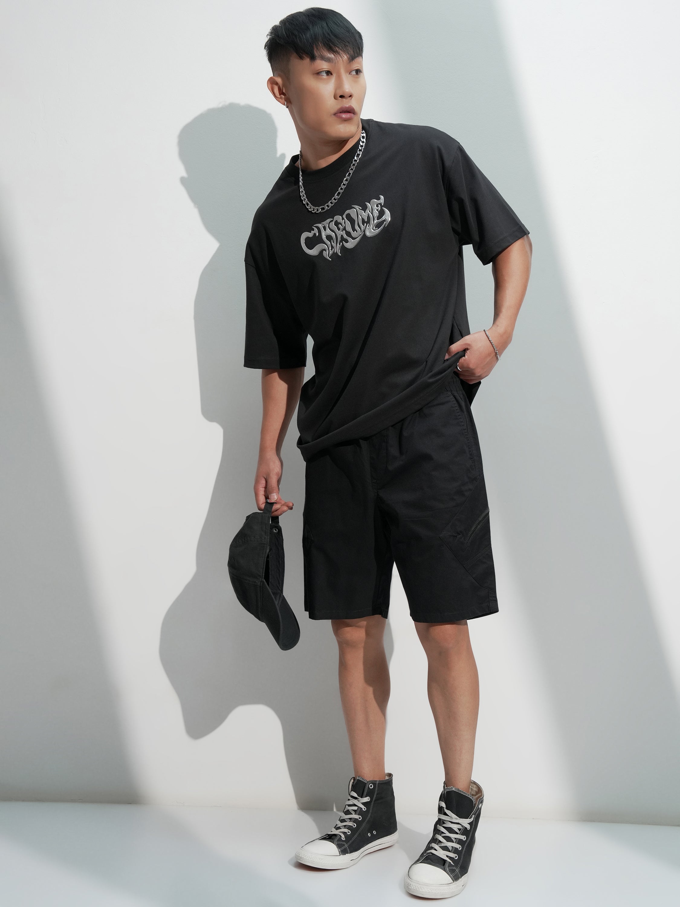 Highlander Men Black Regular Fit Shorts - Black - Image 2
