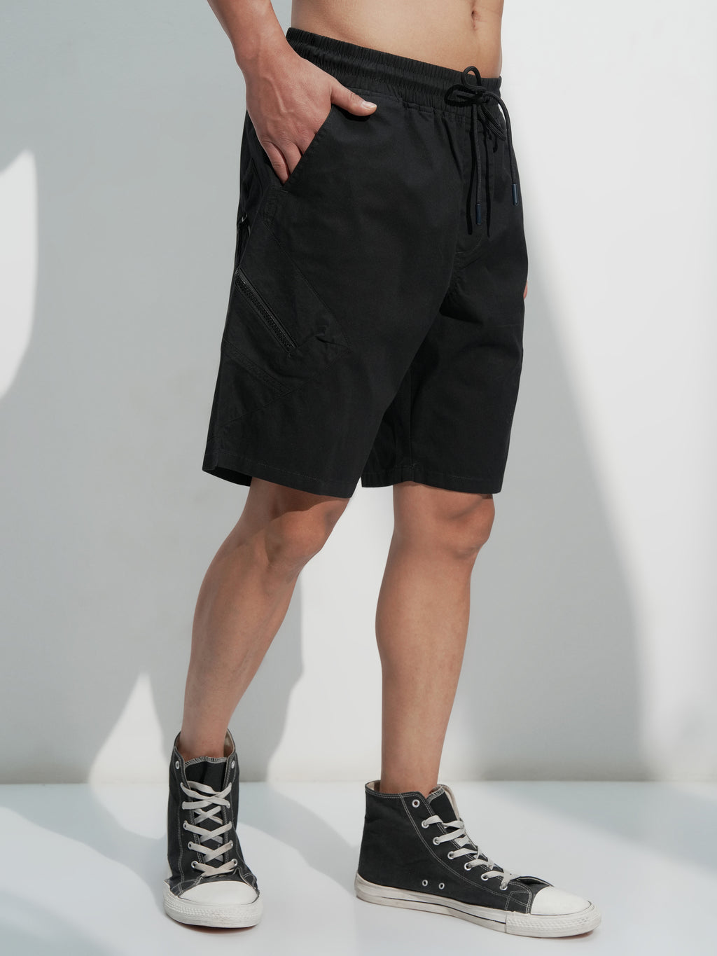 Highlander Men Black Regular Fit Shorts - Black - Image 6