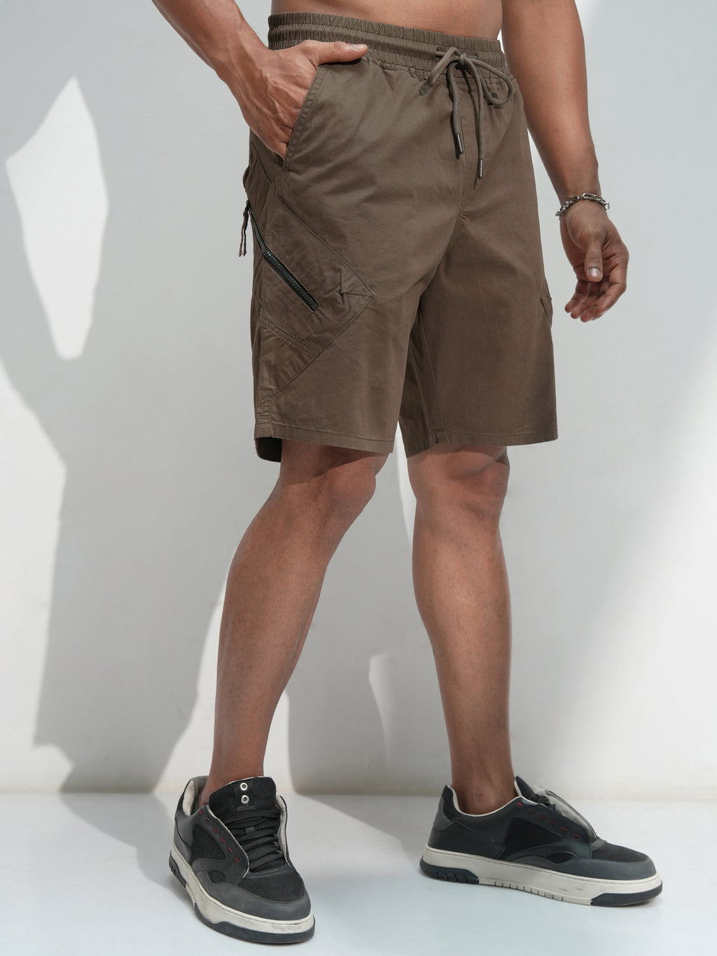 Highlander Men Coffee Brown Regular Fit Shorts - Coffee Brown - Image 6