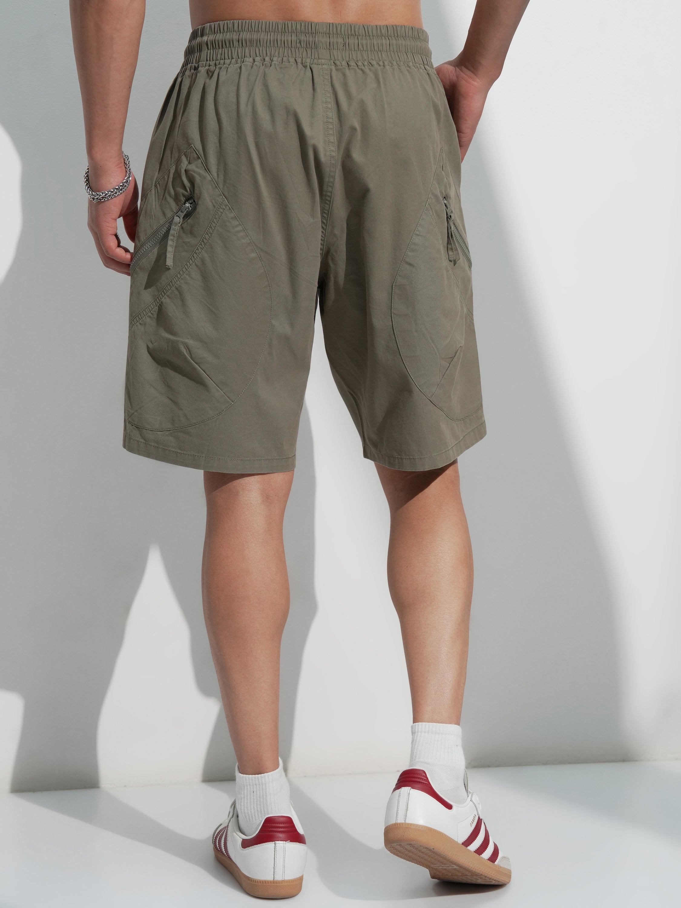 Highlander Men Khaki Regular Fit Shorts - Khaki - Image 3
