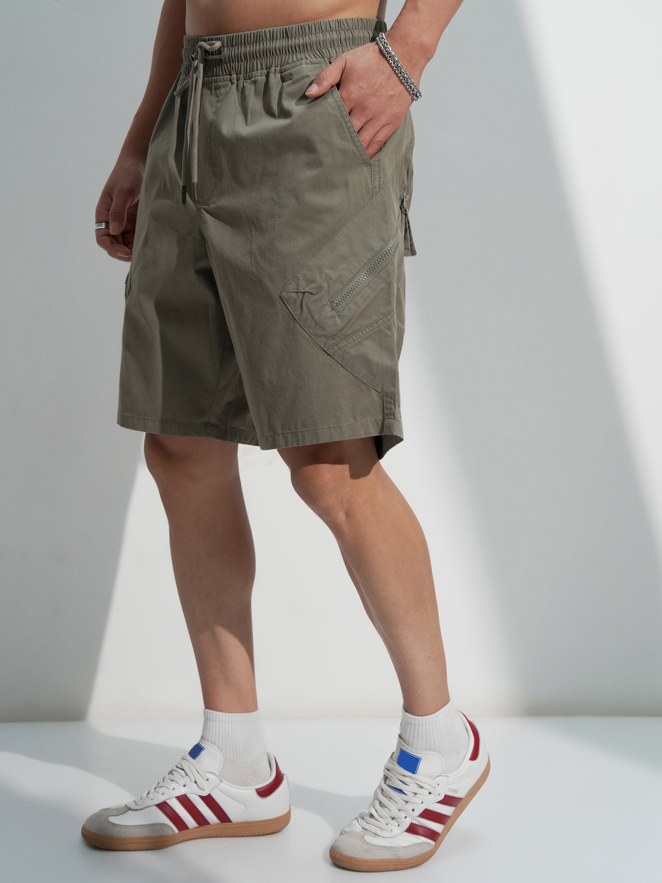 Highlander Men Khaki Regular Fit Shorts - Khaki - Image 4