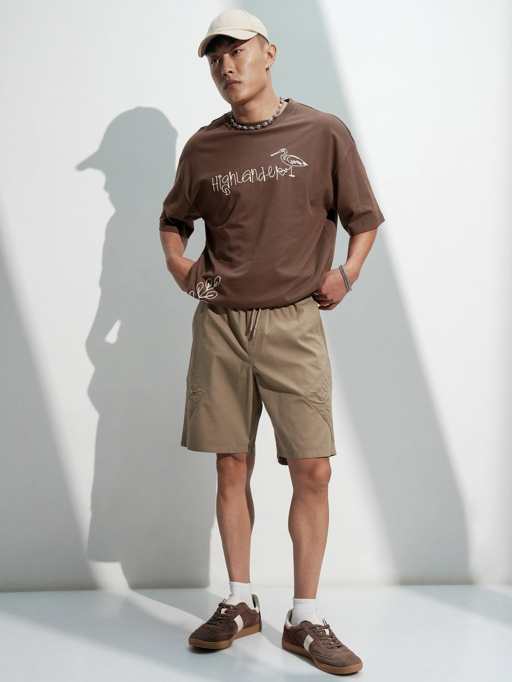 Highlander Men Grey Regular Fit Shorts - Grey - Image 2