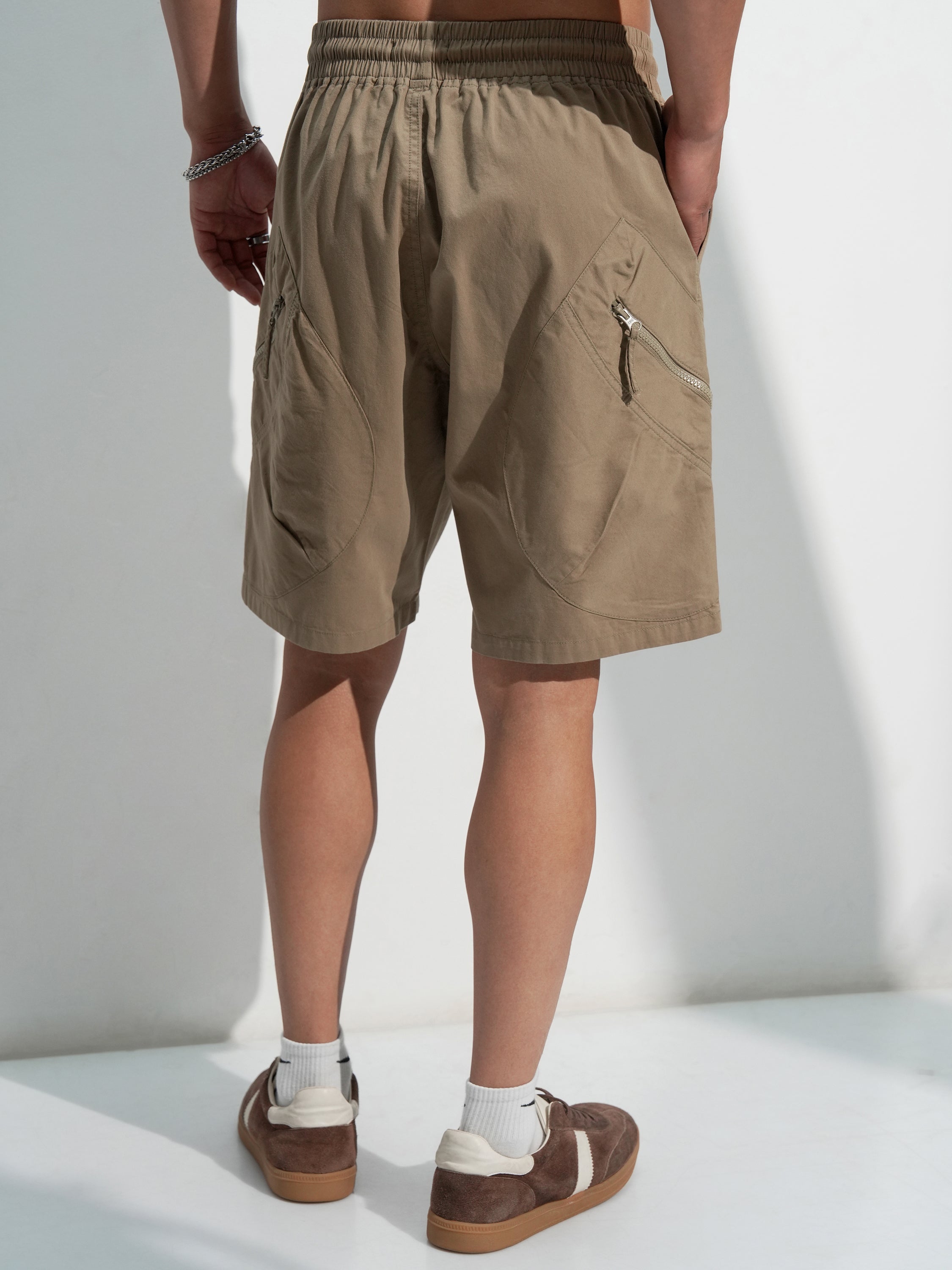 Highlander Men Grey Regular Fit Shorts - Grey - Image 3