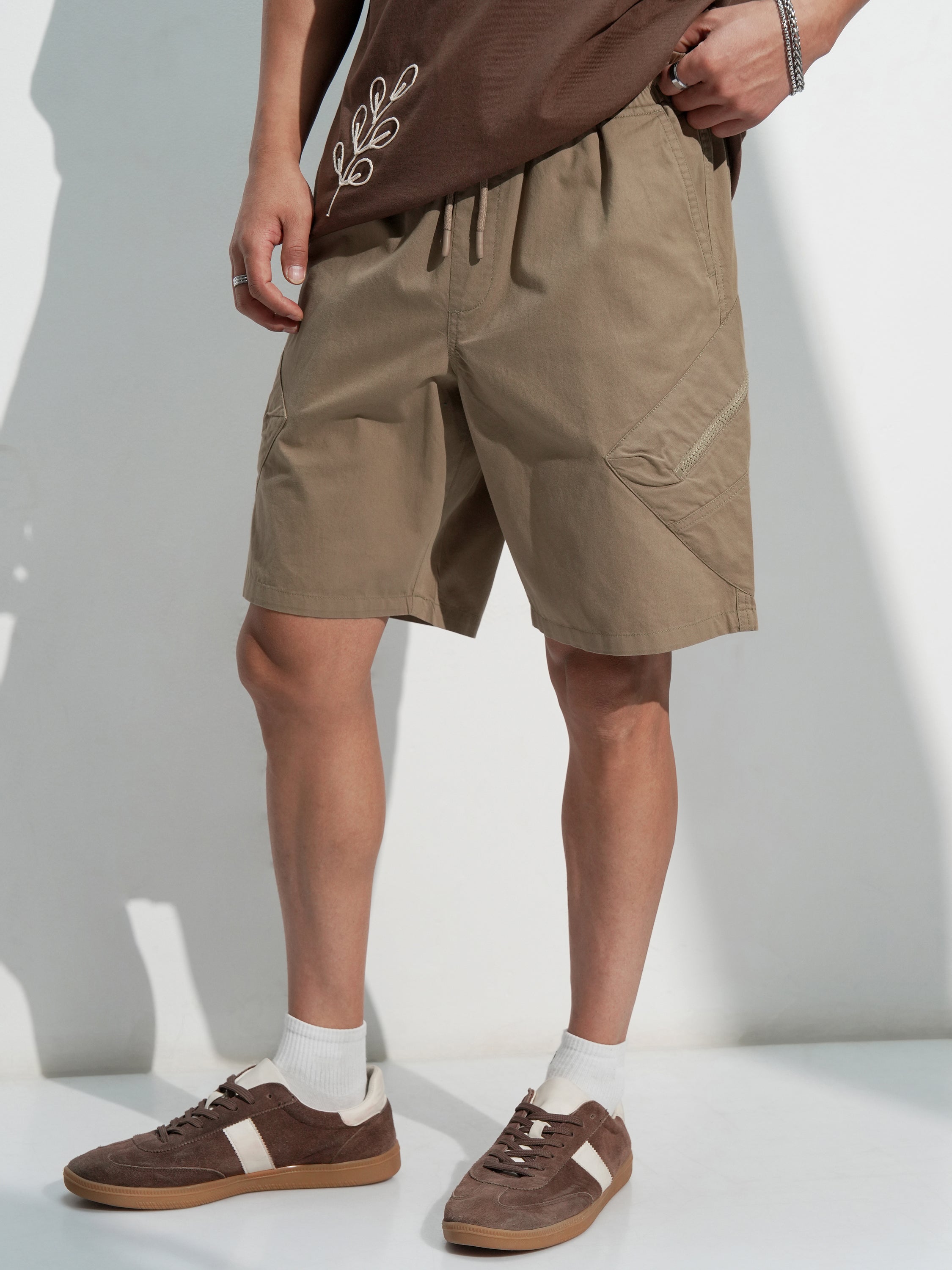 Highlander Men Grey Regular Fit Shorts - Grey - Image 4