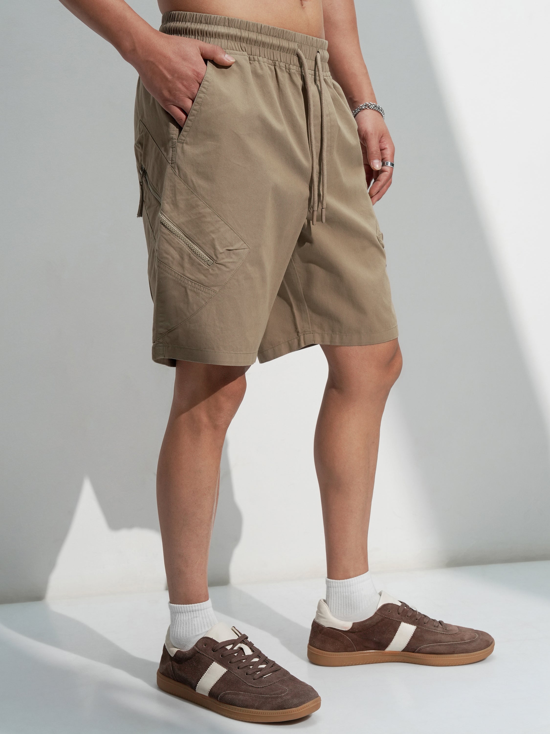 Highlander Men Grey Regular Fit Shorts - Grey - Image 6