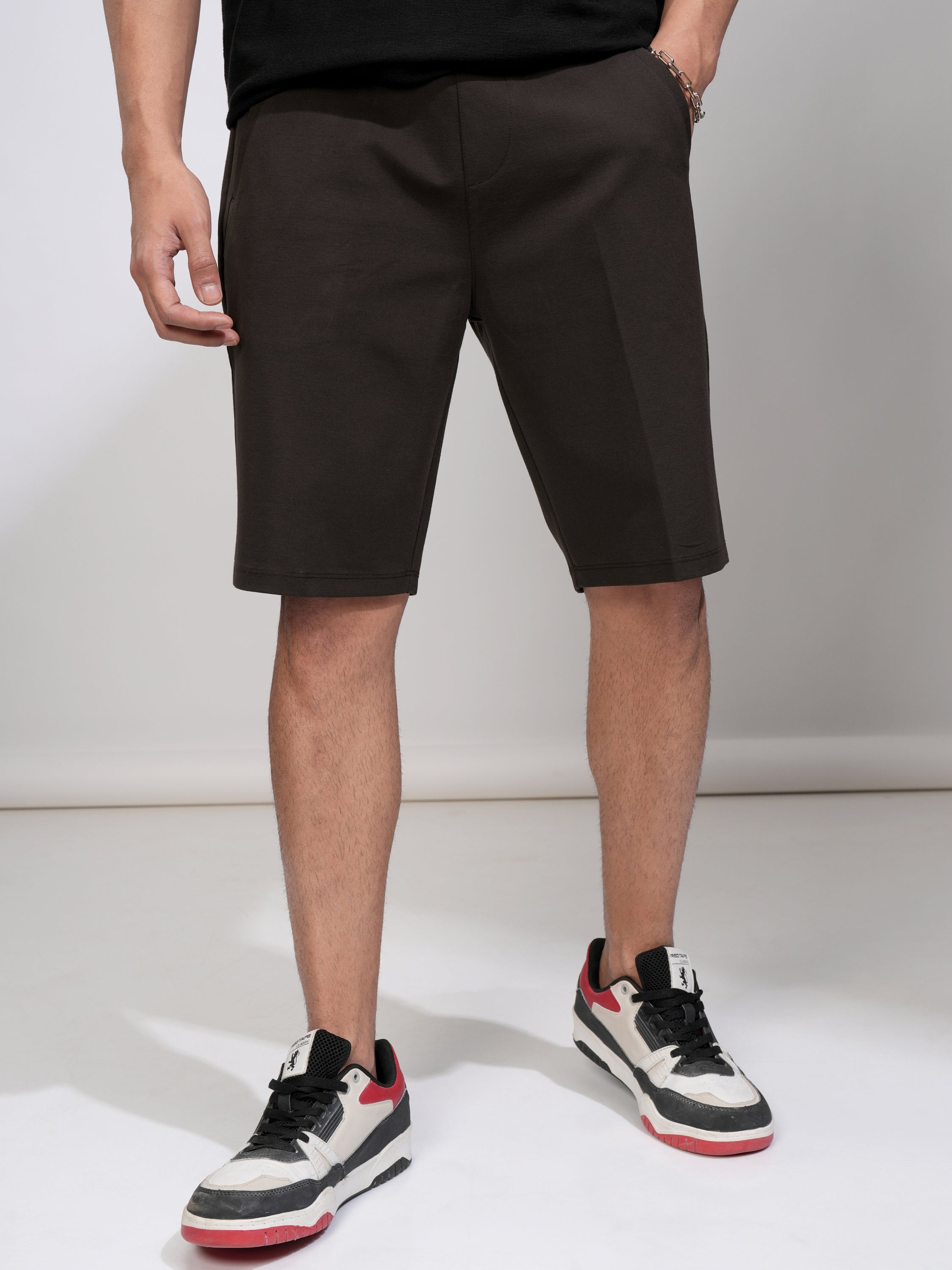 Highlander Men Brown Regular Fit Shorts - Brown - Image 4