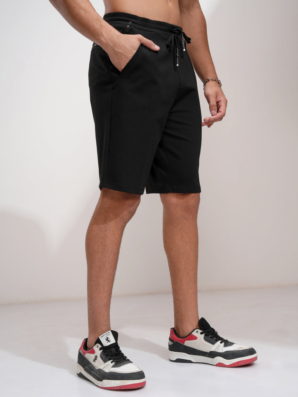 Highlander Men Black Regular Fit Shorts - Black - Image 6