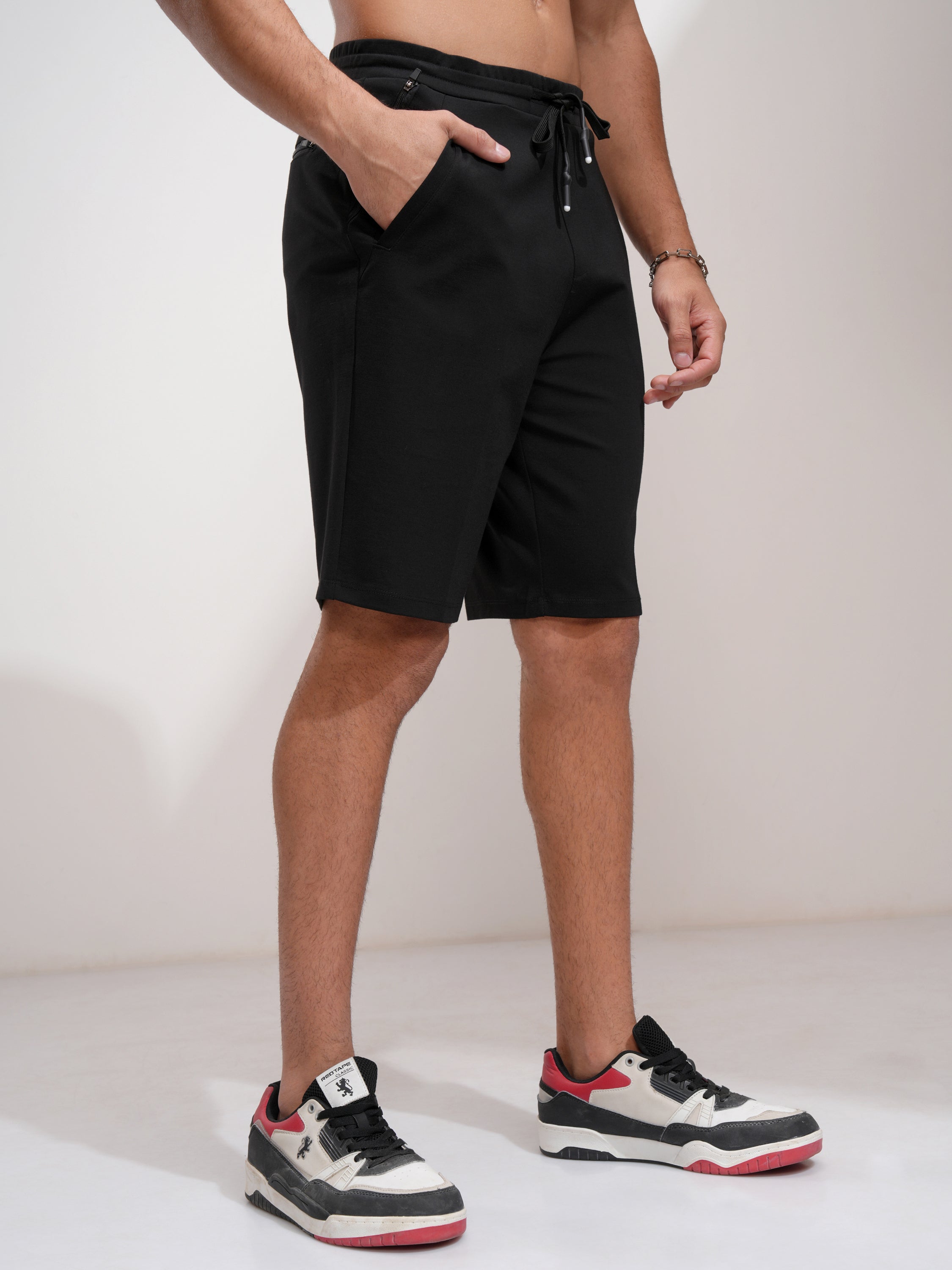 Highlander Men Black Regular Fit Shorts - Black - Image 6