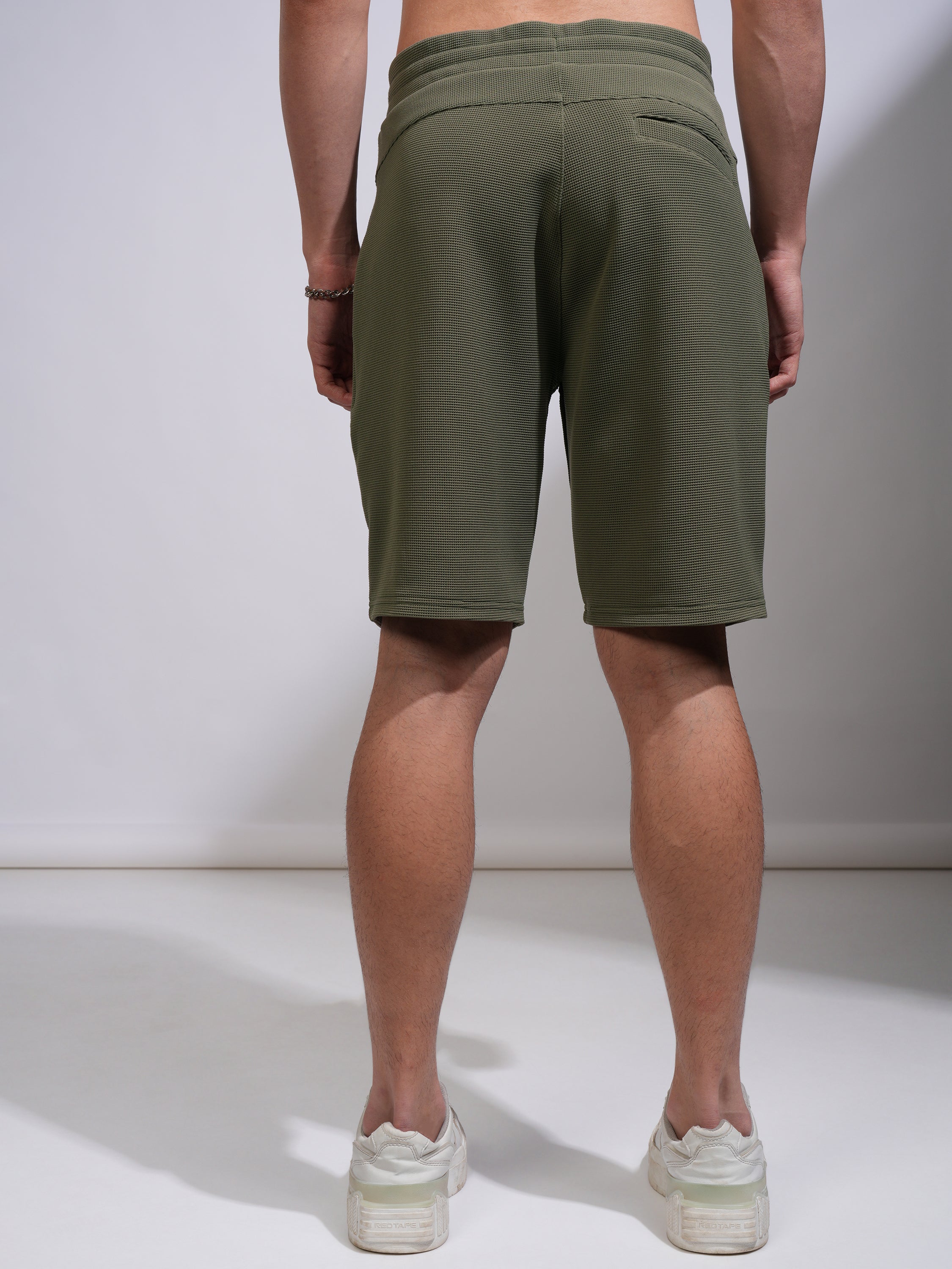 Highlander Men Olive Regular Fit Shorts - Olive - Image 3