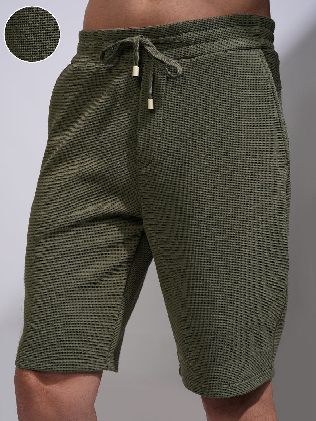 Highlander Men Olive Regular Fit Shorts - Olive - Image 5